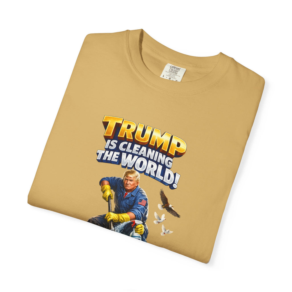 Trump Is Cleaning the World TShirt MAGA Patriotic Shirt Pro Trump Tee Conservative Gift 6 colors 100% cotton