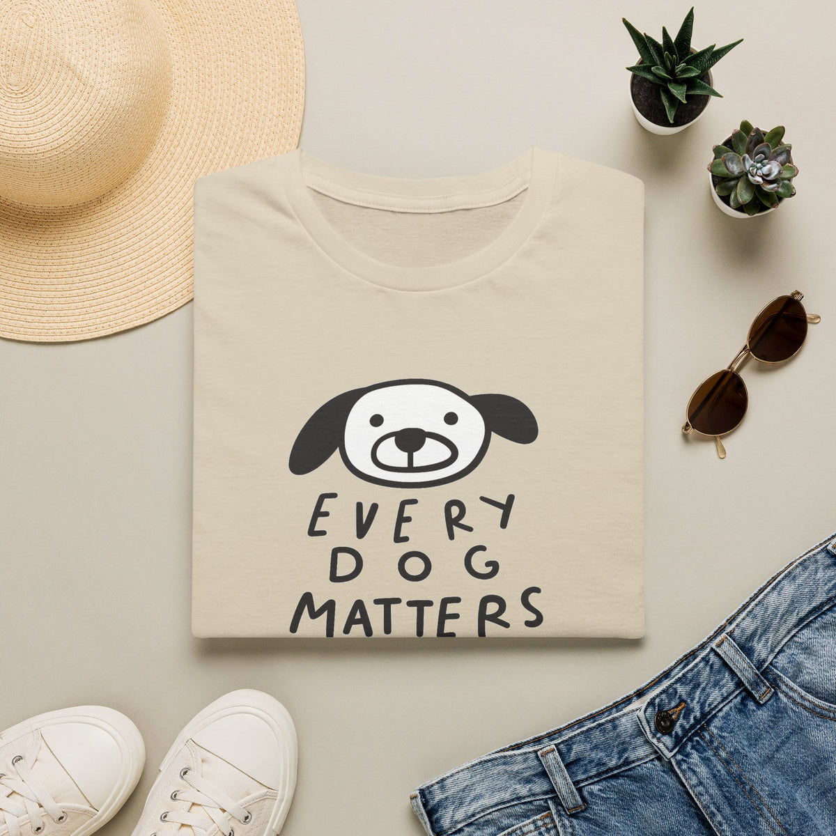 SatsandSripes.com Every Dog Matters T-Shirt Cute Dog Lover Shirt Rescue & Adoption Tee Animal Lover Gift Pet Lover Top Sand