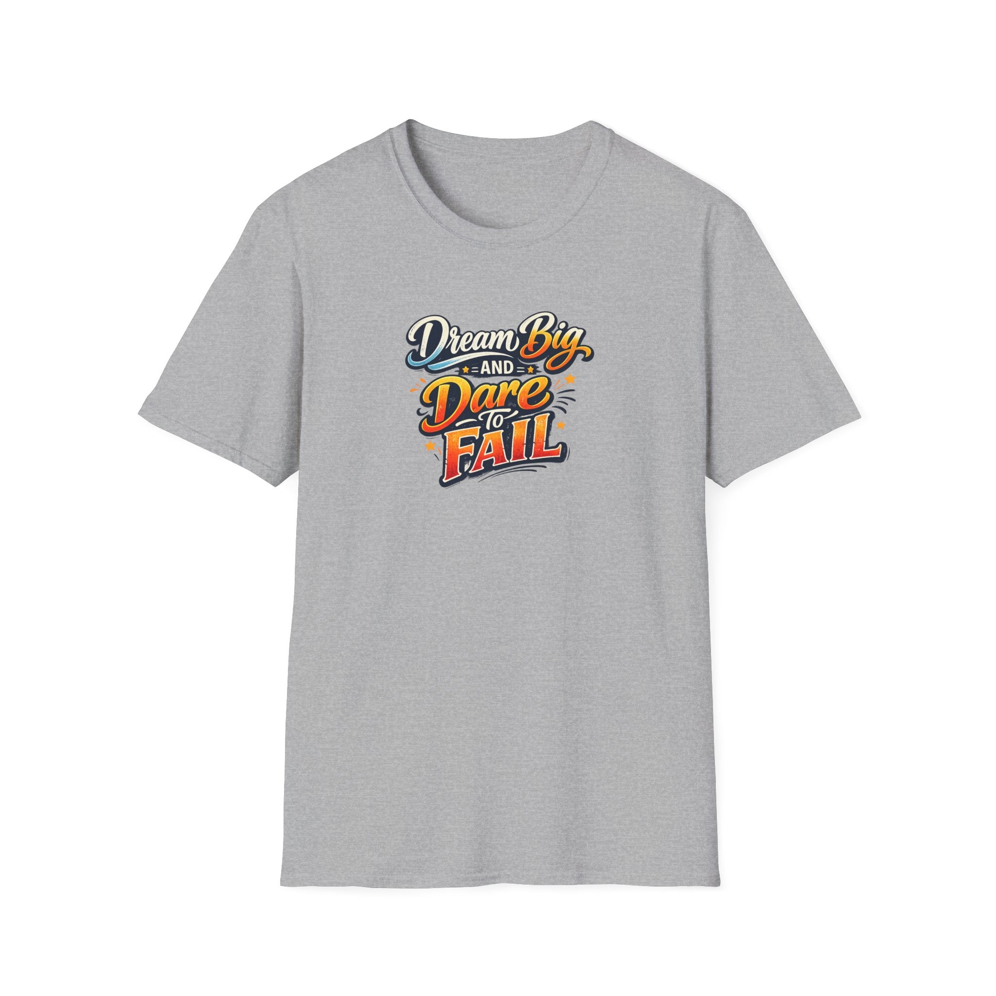 Dream Big And Dare To Fail Bold Goals Motivational Quote T-Shirt Inspirational Tee 8 colors 100% cotton