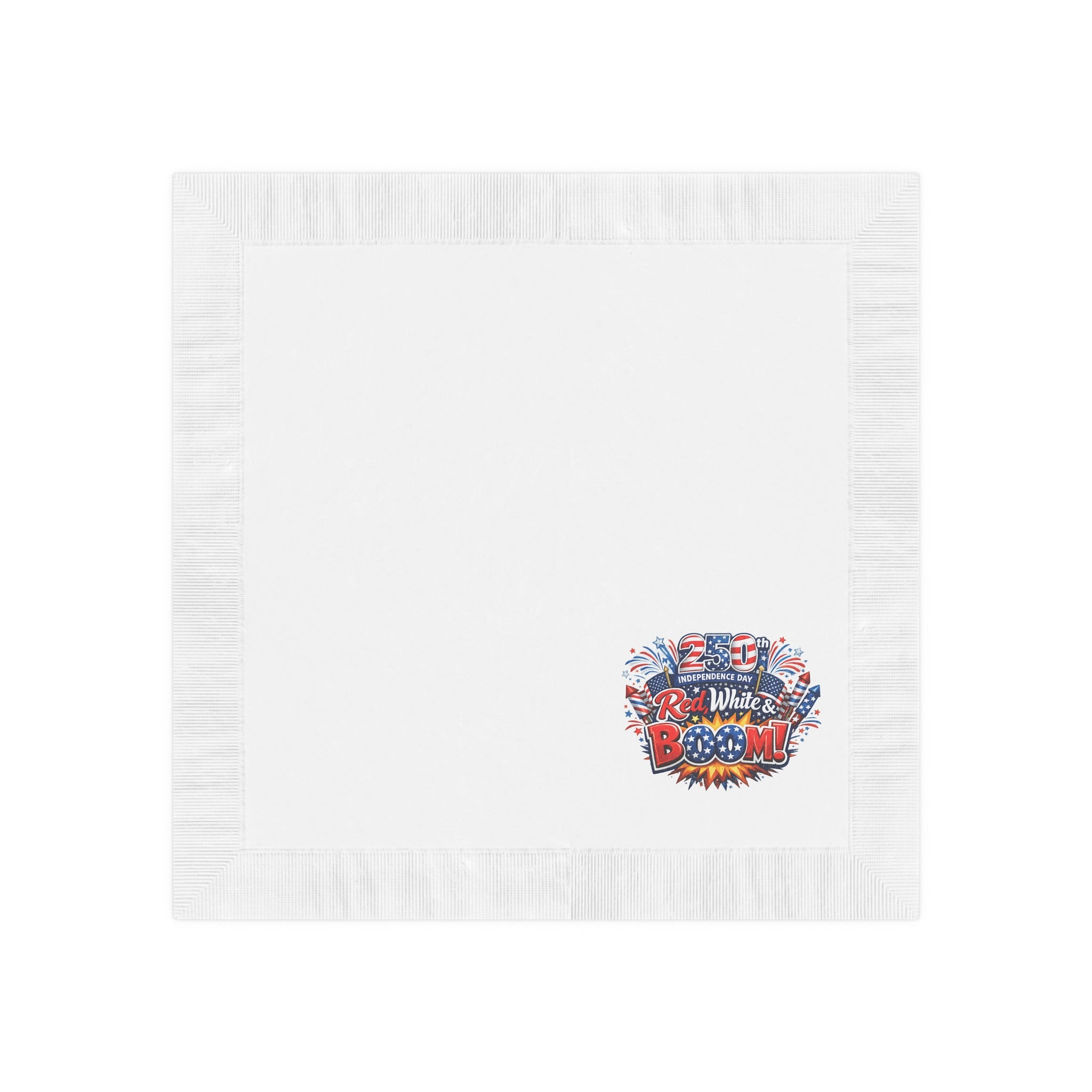 Red White & Boom Napkins USA 250th Anniversary Napkins 4th of July Patriotic Decor America 250 Celebration (50 or 100 Count) 2 sizes