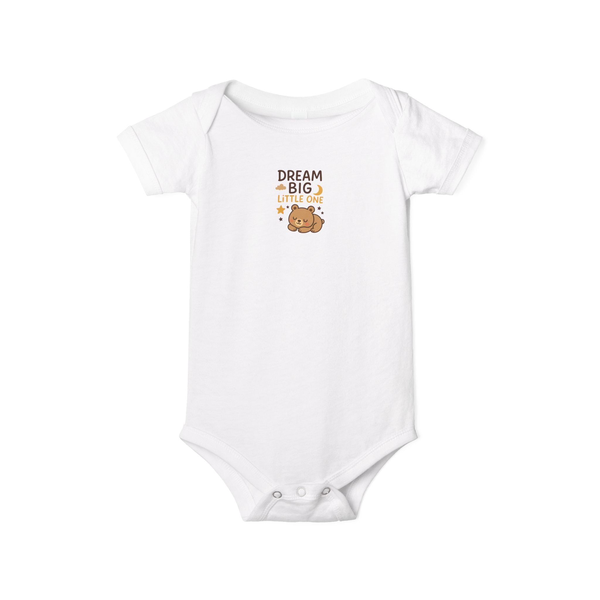 Wrap your little one in comfort with this "Dream Big Little One" baby onesie Check out our matching Blanket 5 colors 100% cotton