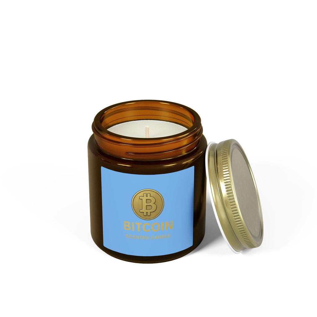 Bitcoin Logo Coconut-Apricot Wax Candle 4 oz & 9 oz sizes 8 fragrances available