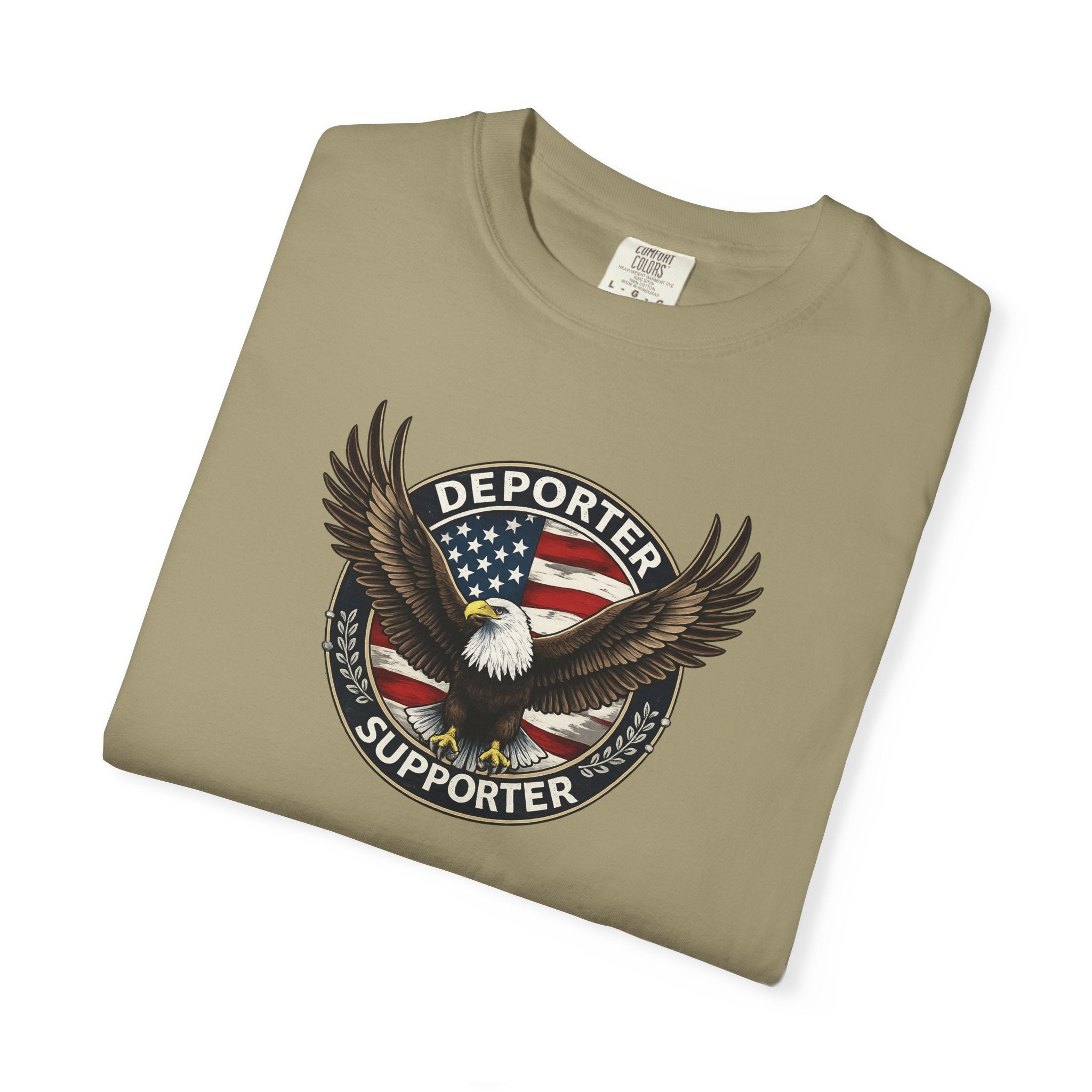 Deporter Supporter T-Shirt Patriotic Eagle Border Wall Shirt MAGA Immigration Graphic Tee America First Shirt 6 colors 100% cotton