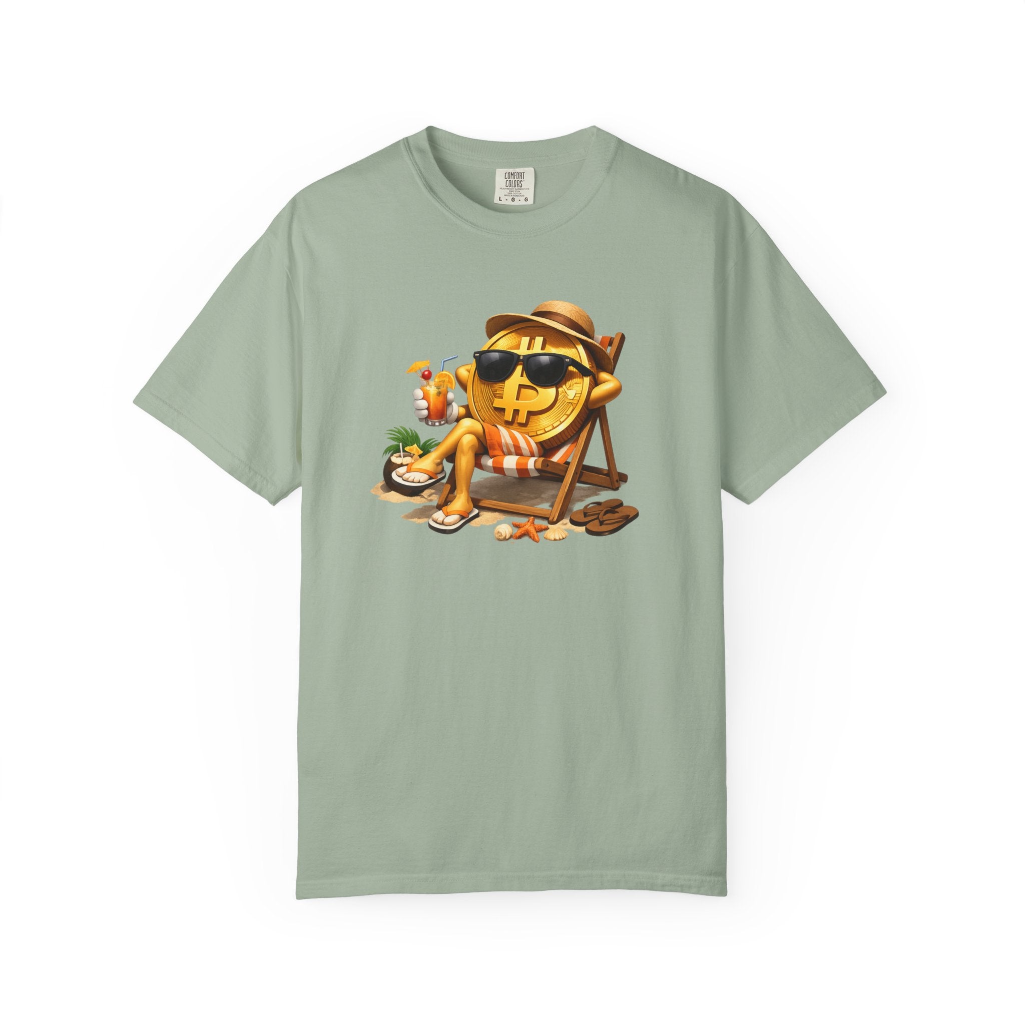 Bitcoin Beach Life T-Shirt Krypto-Millionär-Vibes Tee Entspanntes Bitcoin-Shirt Lustiges Krypto-Shirt 7 Farben 100% Baumwolle