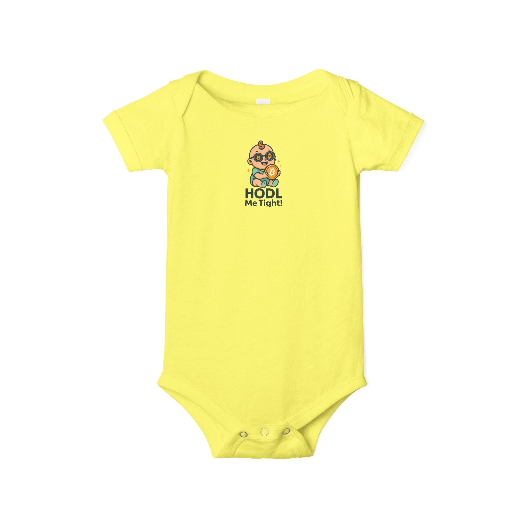 HODL Me Tight Bitcoin-inspired Infant Jersey One Piece 6 colors 100% cotton