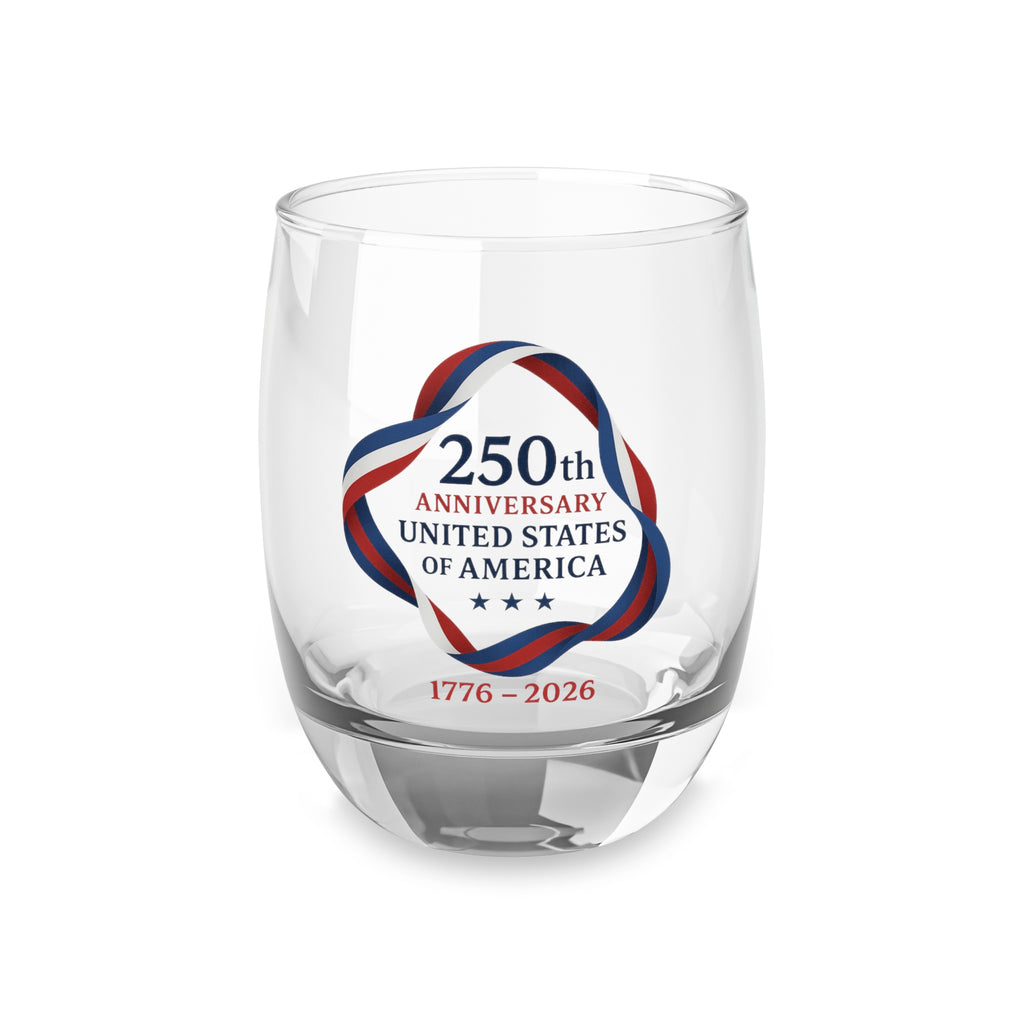 250th Anniversary USA Whiskey Glass Patriotic 1776-2026 Commemorative Rocks Glass America 250 Gift