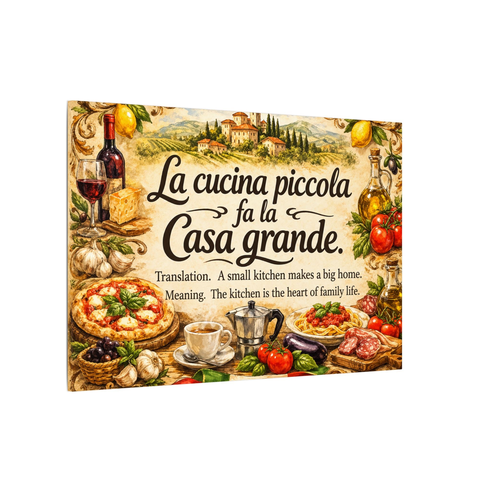 Vintage Italian Kitchen Wall Art Canvas La Cucina Italian Bistro Decor Farmhouse Kitchen Canvas Italian Style Wall Art 7 Sizes