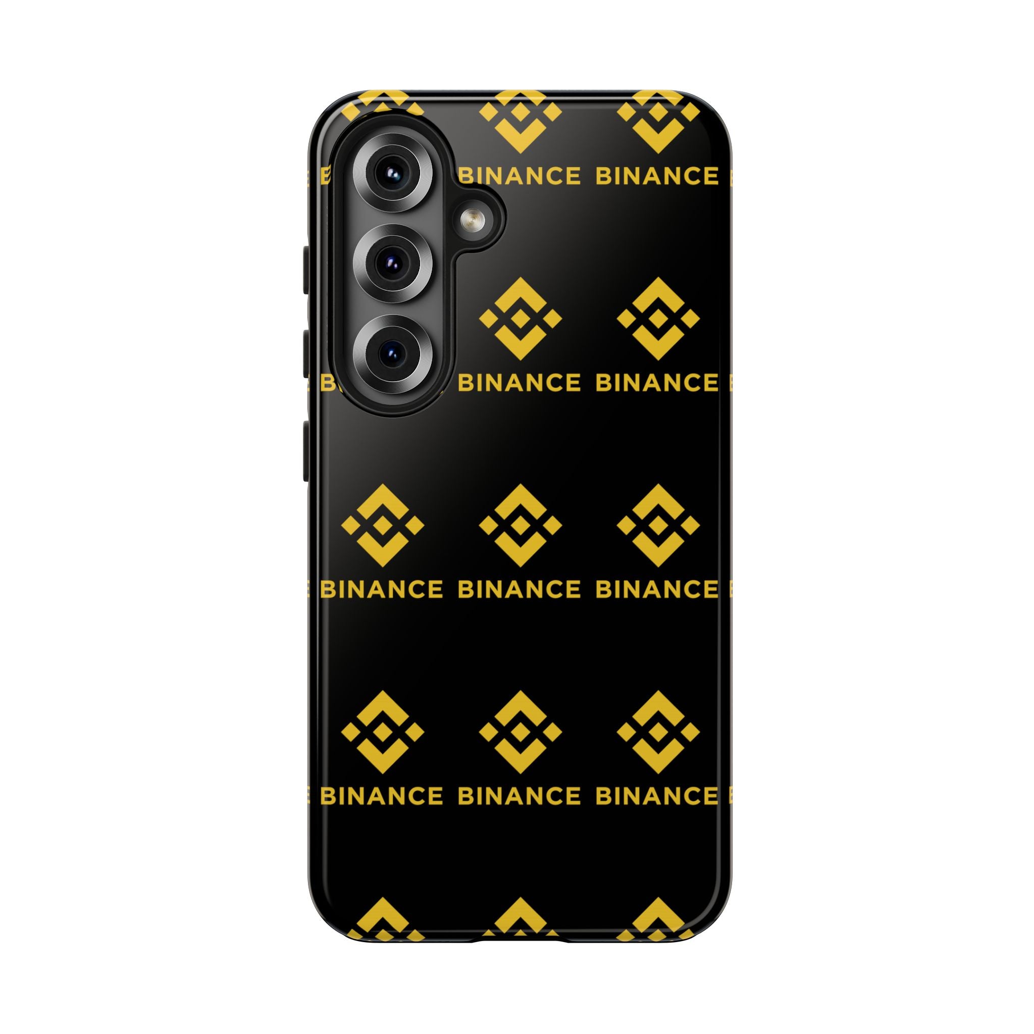 Binance Tough Phone Case BNB Crypto Phone Case iPhone and Samsung Case Glossy Protective Cover Binance Logo Case