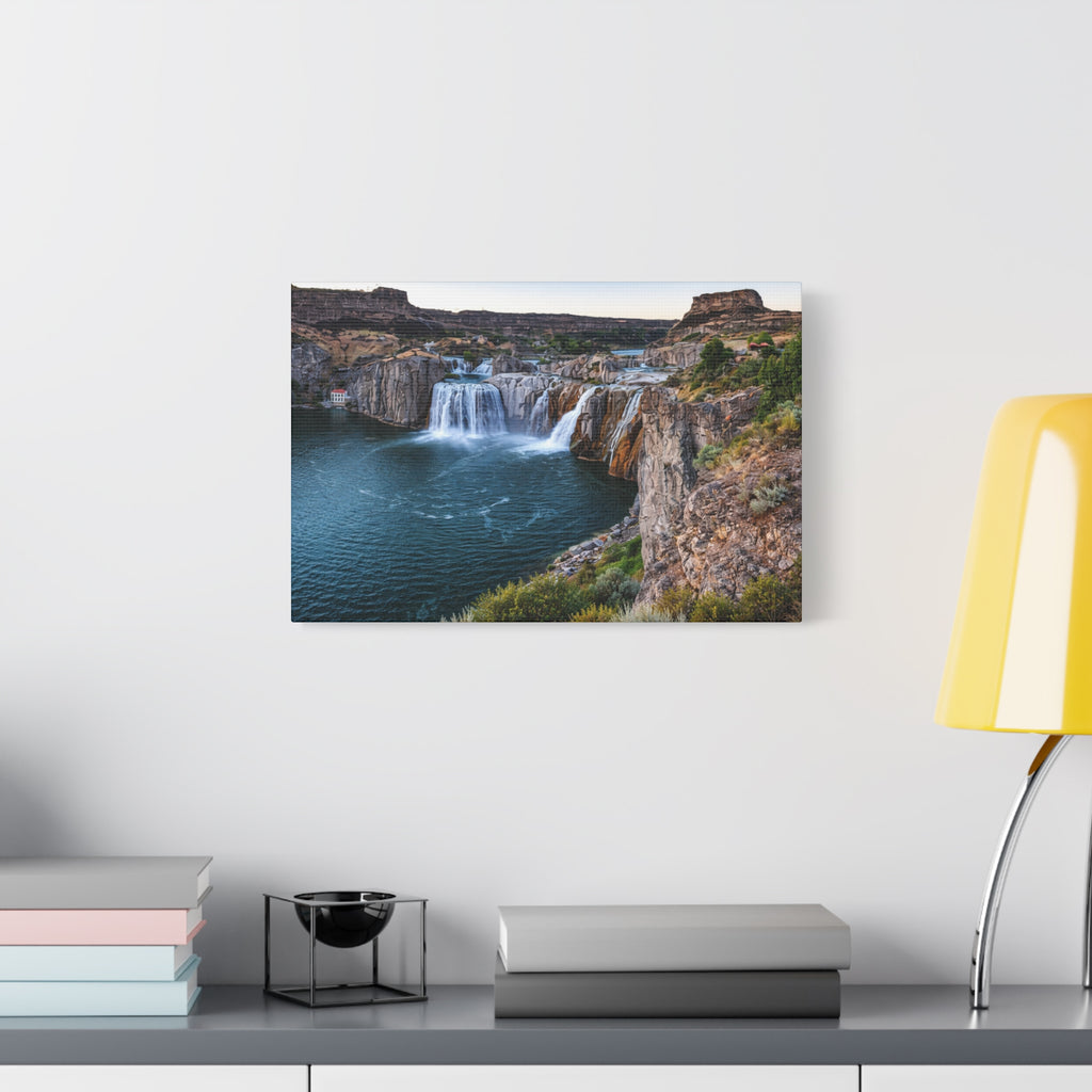 Shoshone Falls Canvas Twin Falls Waterfall Wall Art Snake River Canyon Landscape Large Scenic Home Decor Stretched 1.25 6 Sizes