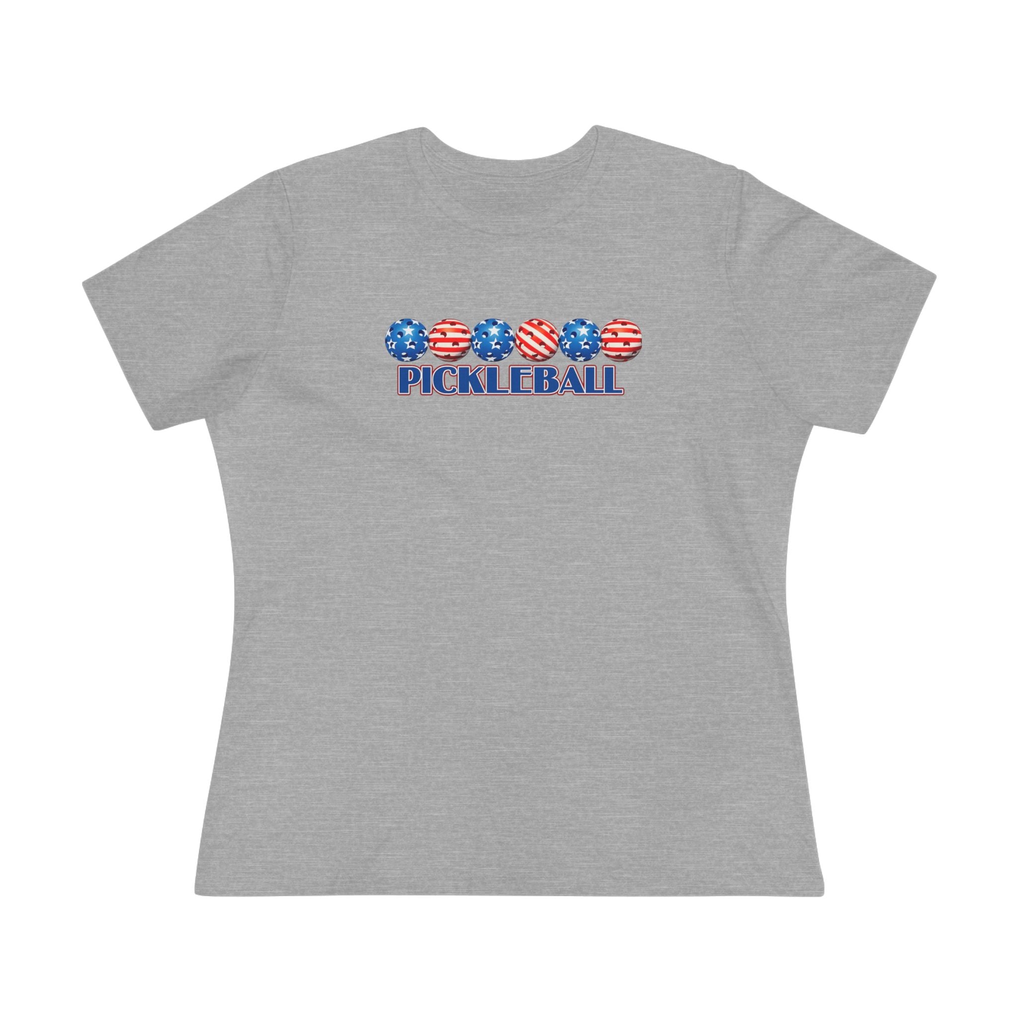 Women's Patriotic Pickleball T-Shirt July 4th Pickleball Gift Pickleball Lover Tee 5 colors 100% cotton