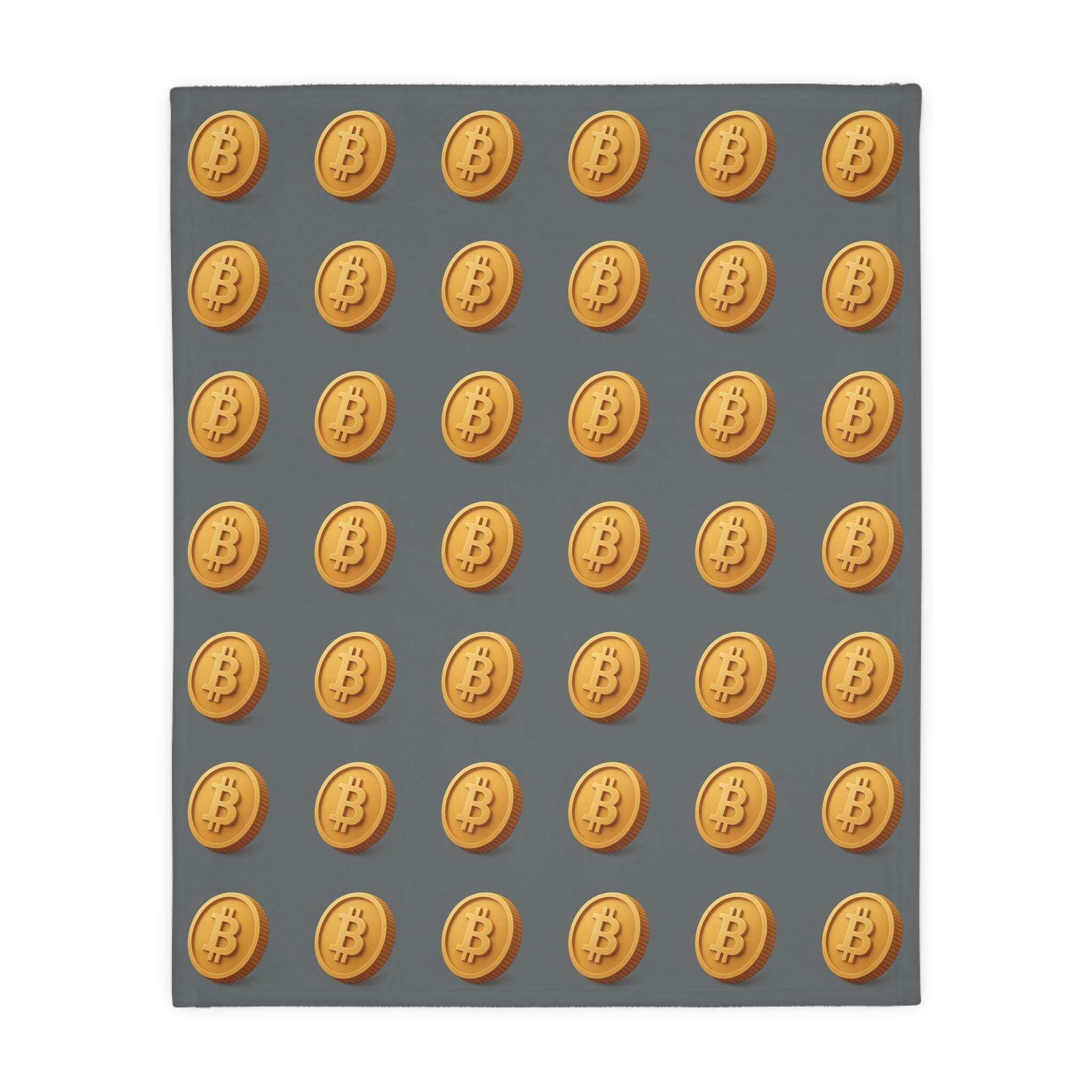 Bitcoin Muster Samt-Kuscheldecke Krypto-Liebhaber Geschenk Weich Gemütlich BTC Deko 2 Größen