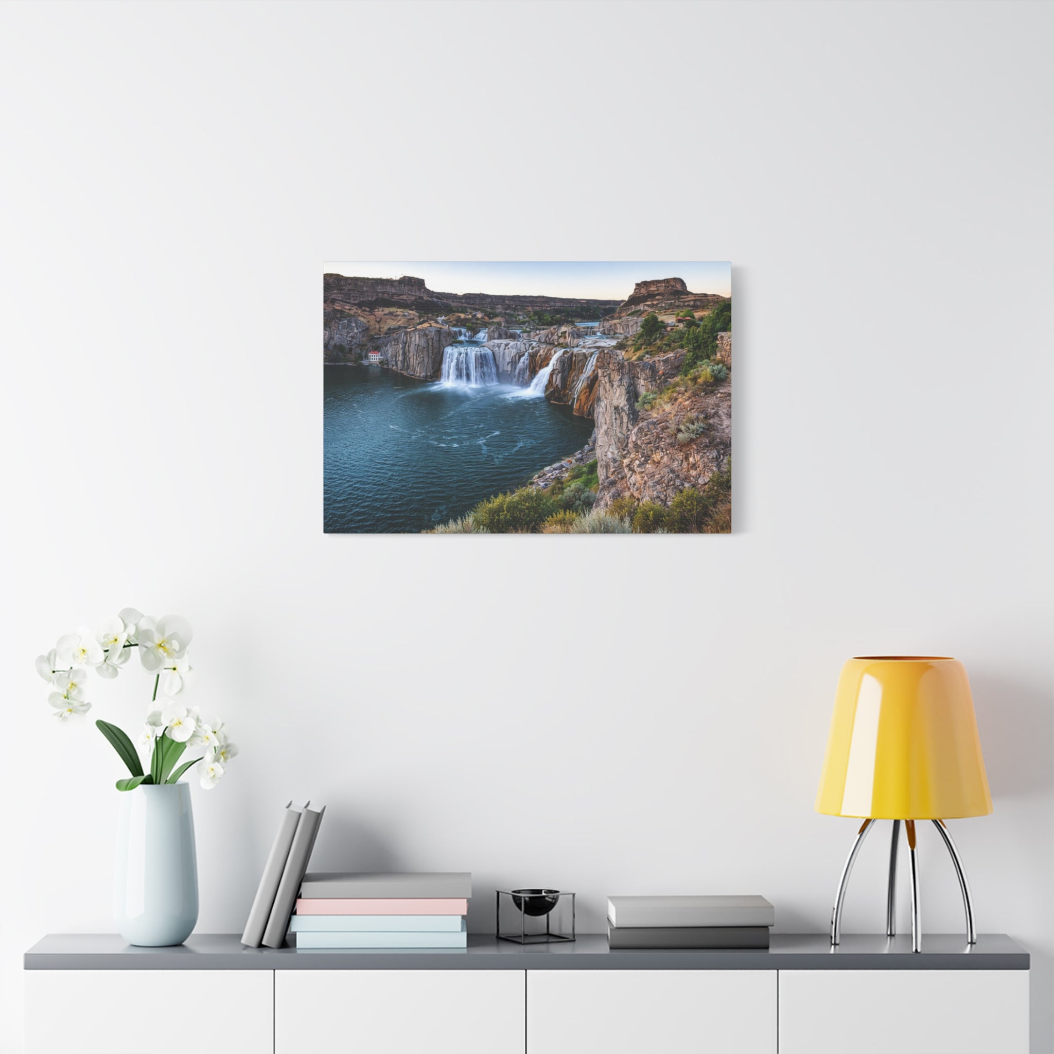 Shoshone Falls Canvas Twin Falls Waterfall Wall Art Snake River Canyon Landscape Large Scenic Home Decor Stretched 1.25 6 Sizes