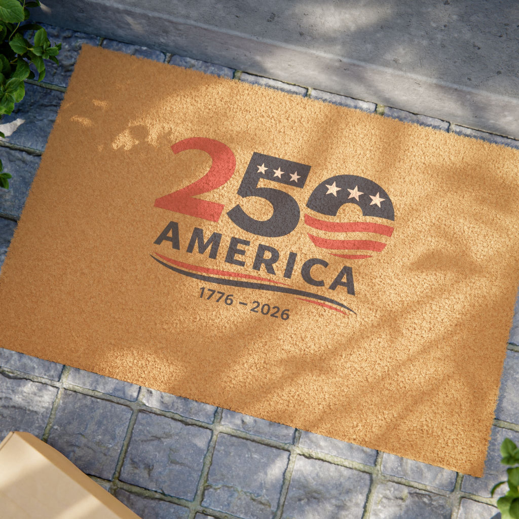 America 250 Doormat 1776-2026 Patriotic Welcome Mat USA 250th Anniversary Independence Mat 24" × 16"