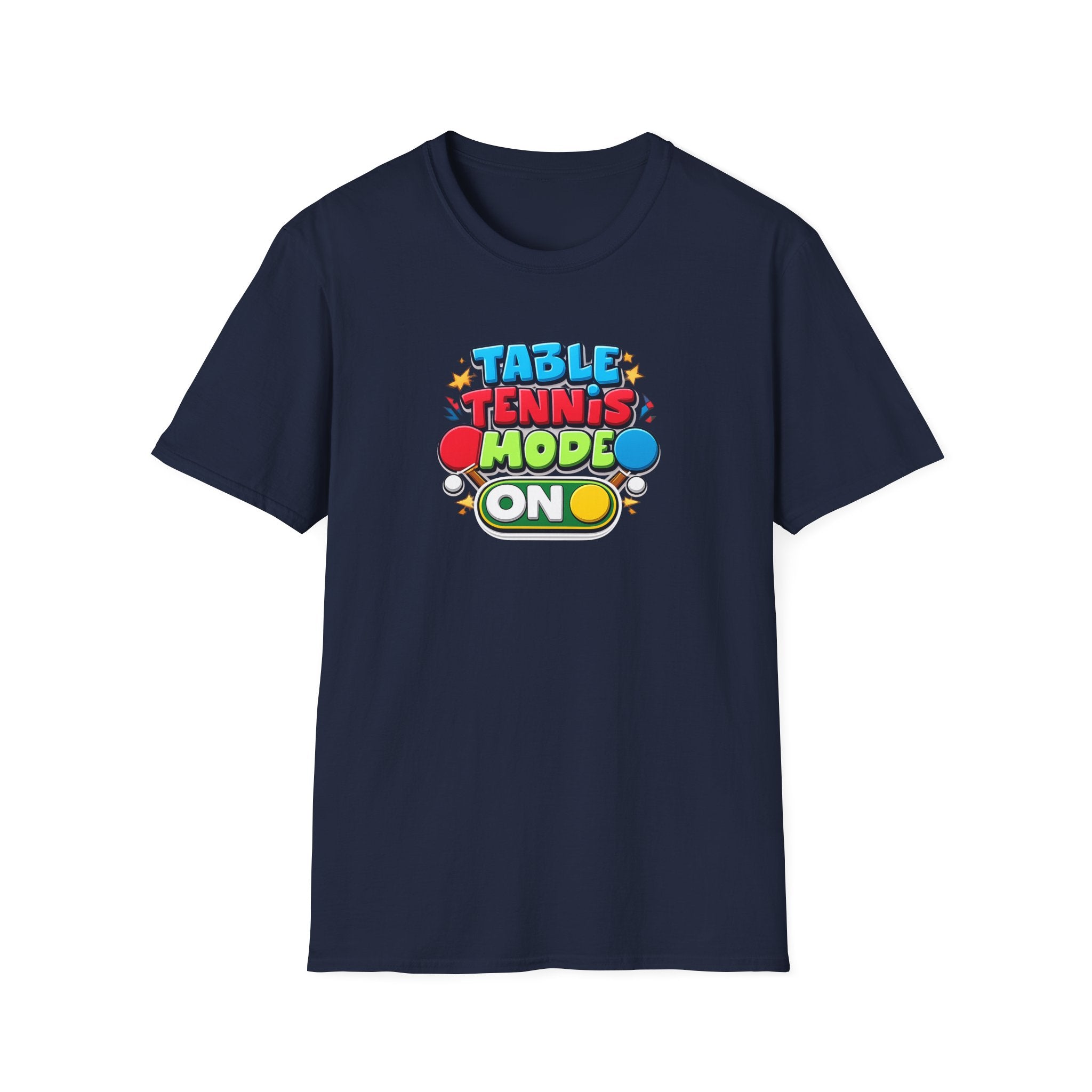 Table Tennis "Mode ON" T-Shirt Ping Pong Graphic Tee Funny Table Tennis TShirt 6 colors 100% cotton