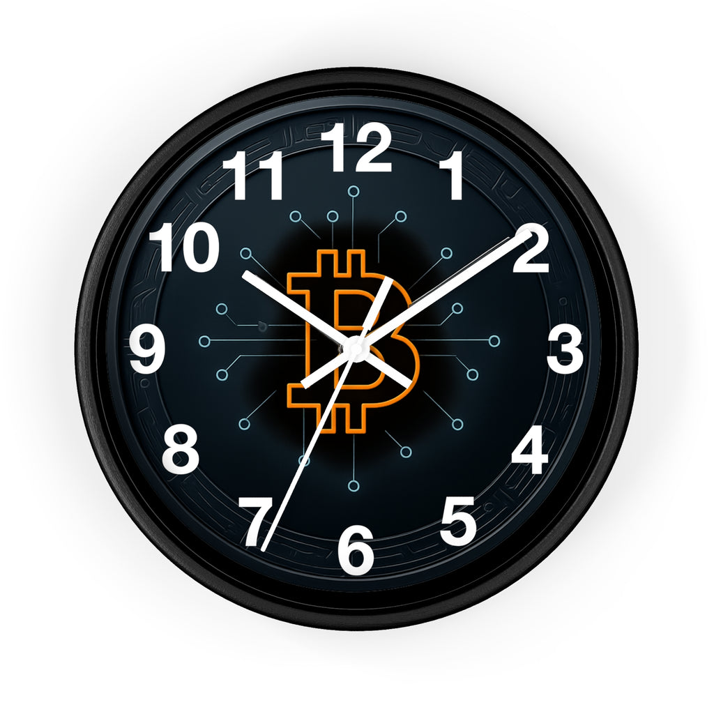 Time is Money Bitcoin is the Future Sleek Wall Clock