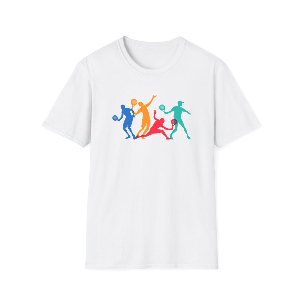 Colorful Tennis Silhouette T-Shirt Modern Tennis Player Graphic Tee Unisex Sports Shirt Tennis Lover Gift 3 colors 100% cotton