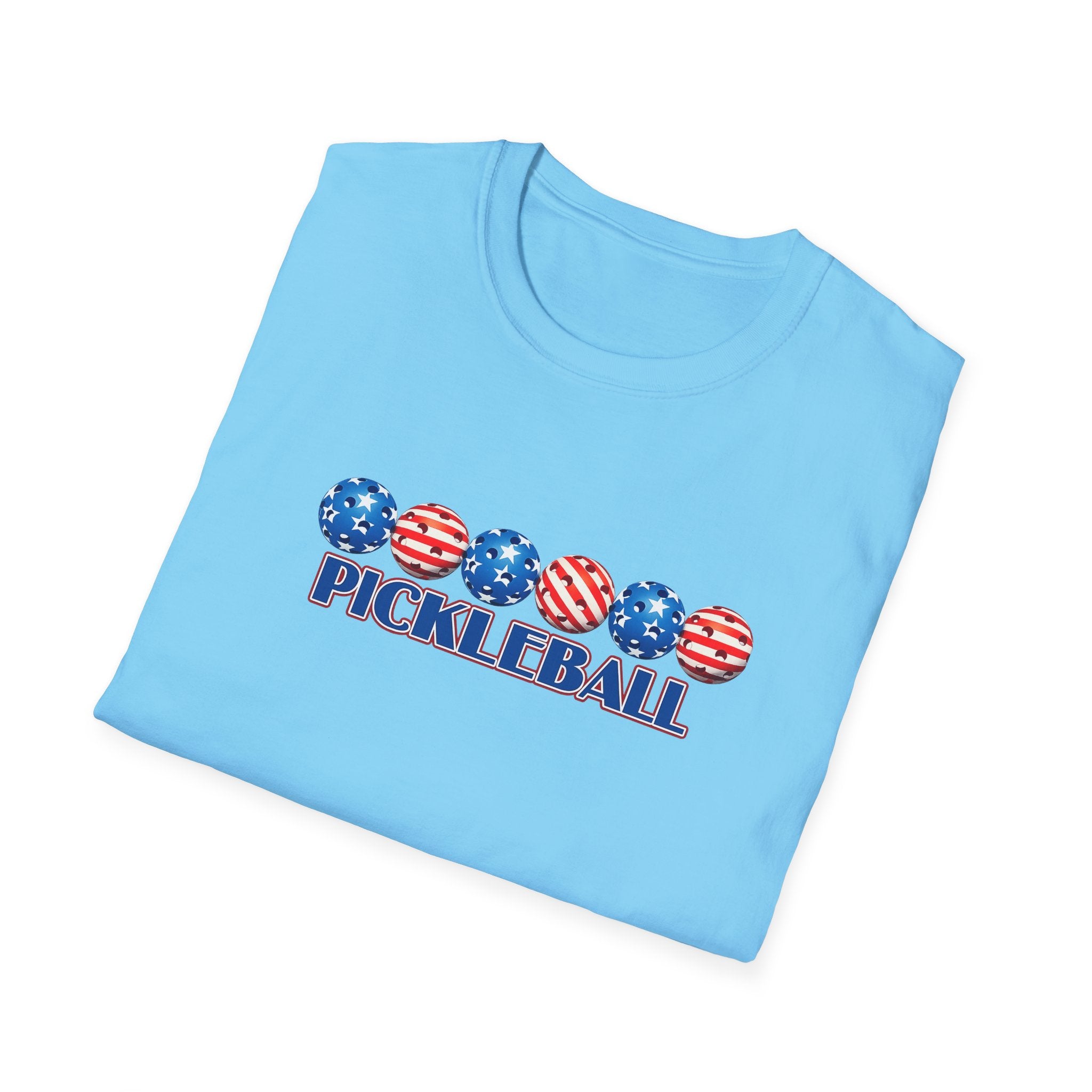 Patriotic Pickleball Shirt USA American Flag Pickleball Tee July 4th Pickleball Gift Pickleball Player Shirt 6 colors 100% cotton