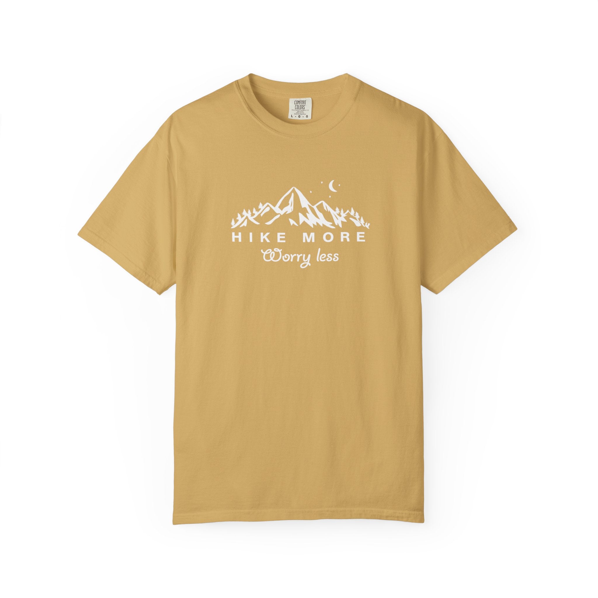 Hike More Worry Less Shirt Hiking TShirt Outdoor Adventure Tee Mountain Nature Lover Gift Hiking Tee 7 colors 100% cotton