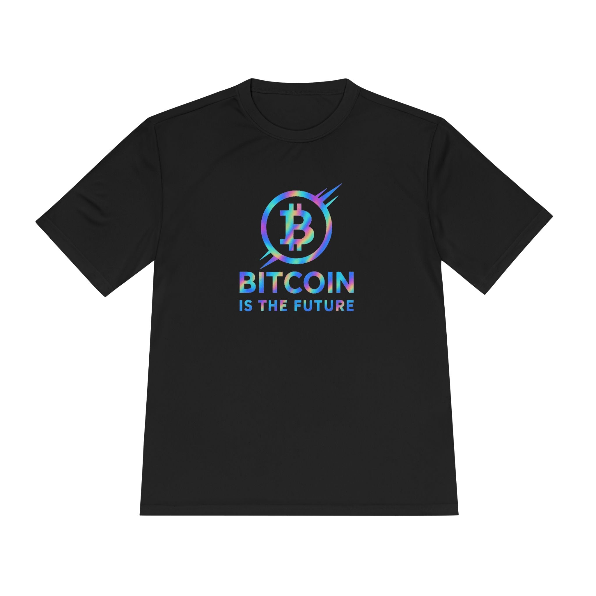 Holographic Bitcoin is the Future T-Shirt Step into the Next Era of Money with this bold tee 4 colors 100% polyester