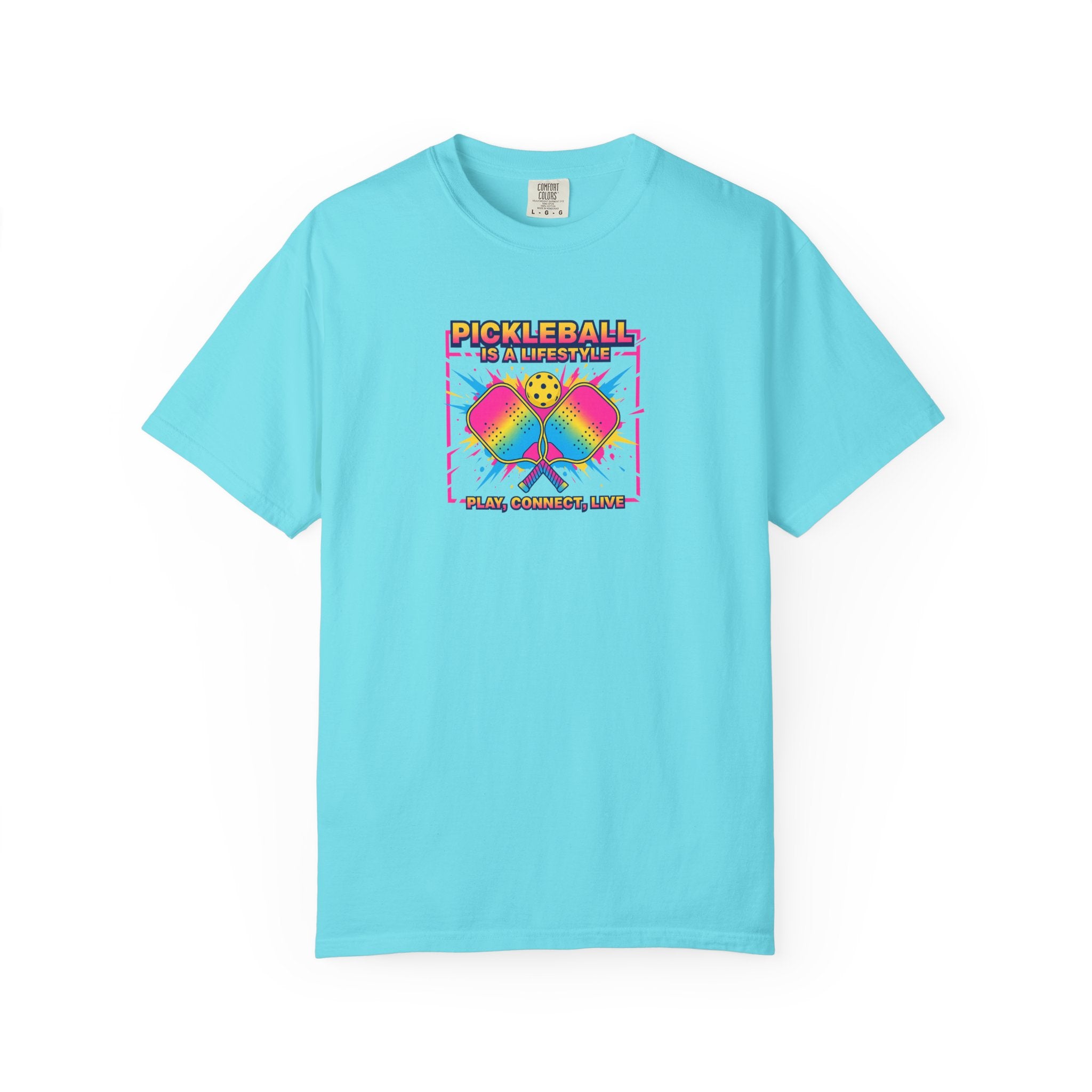Bring your Love for Pickleball to Life with this Tee Pickleball Is a Lifestyle Play Connect Live T-shirt 7 colors 100% cotton