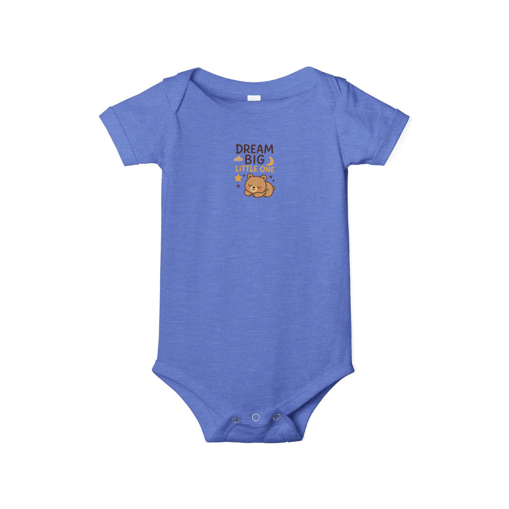 Wrap your little one in comfort with this "Dream Big Little One" baby onesie Check out our matching Blanket 5 colors 100% cotton