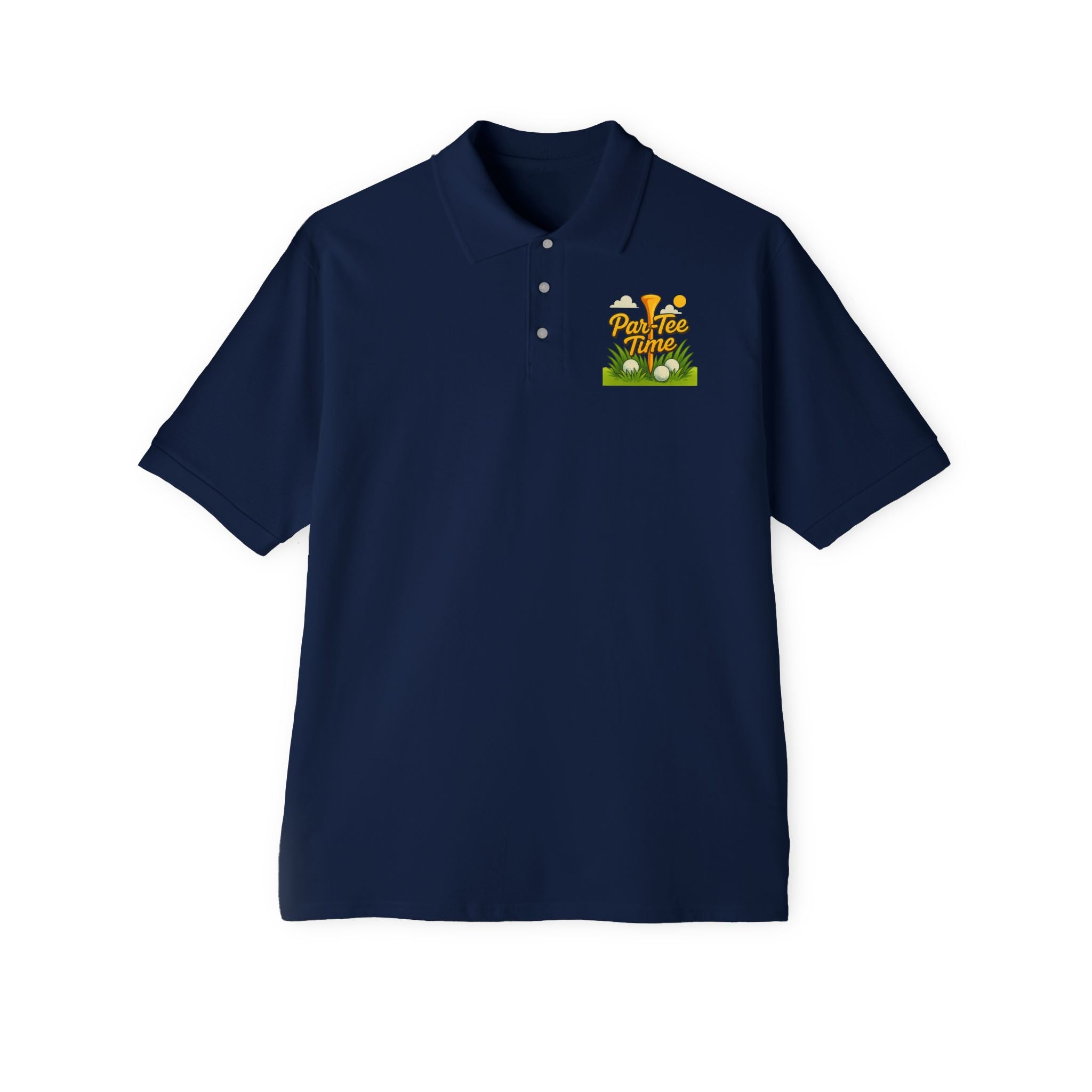 Par-Tee Time Golf Polo Shirt Funny Golfer Polo Mens Golf Shirt Golf Lover Gift Casual Golf Apparel 5 colors 100% cotton
