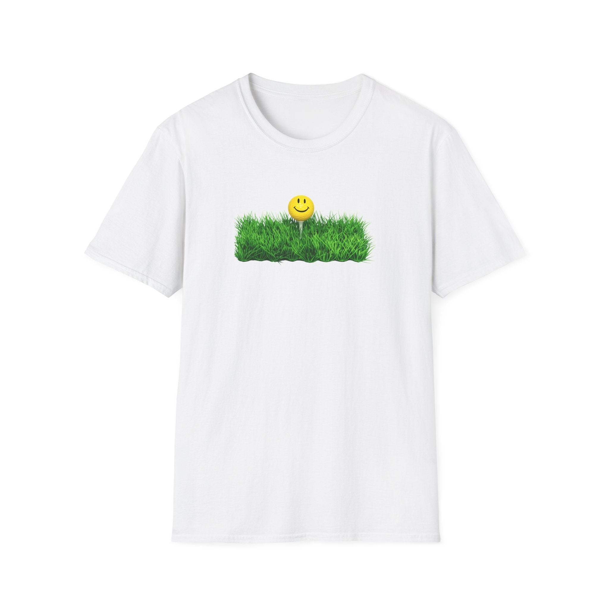 Smiley Face Golf Tee Shirt Happy Golfer Graphic Tee Fun Golf Course Vibes Gift for Golf Lovers 6 colors 100% cotton