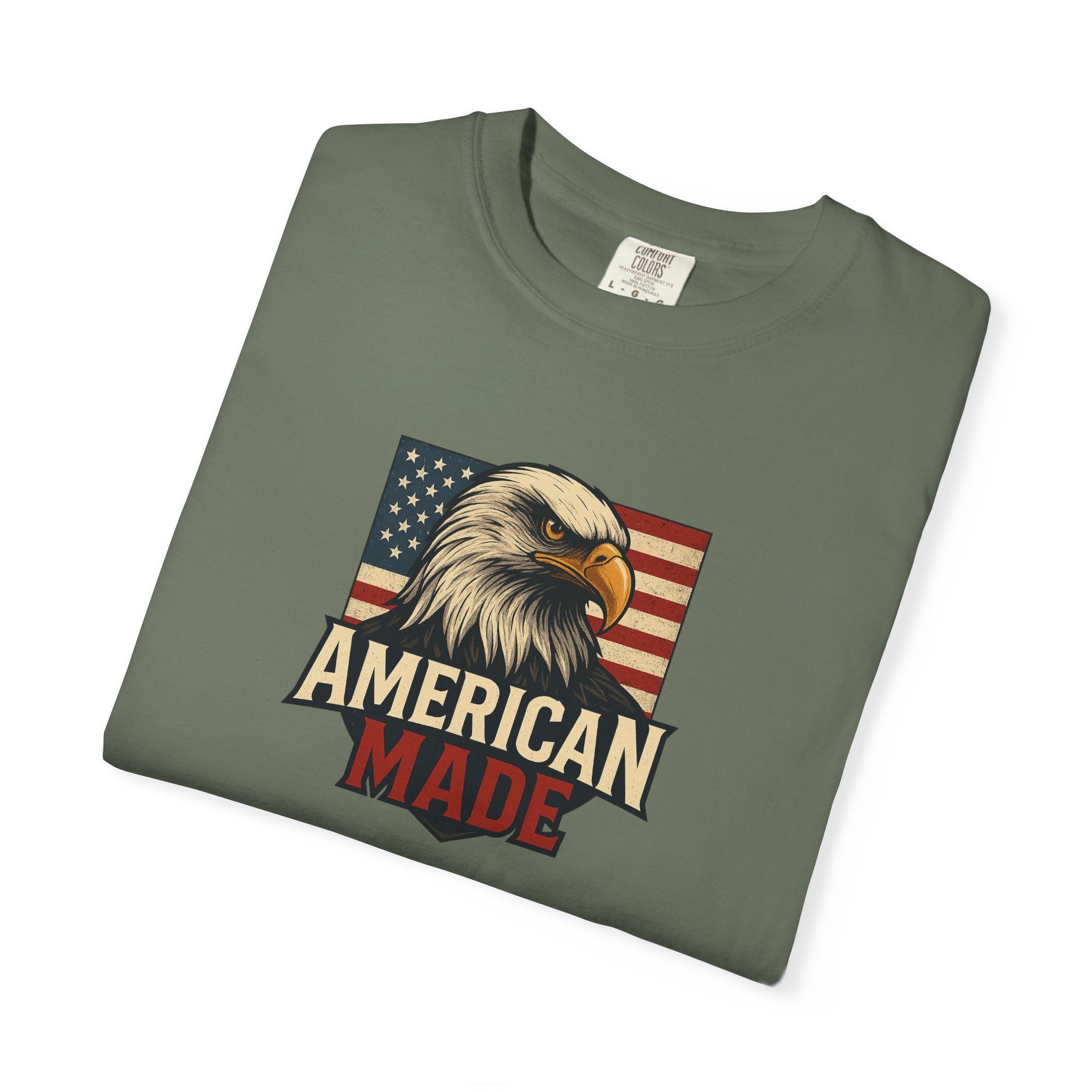 Patriotic Eagle T-Shirt for Freedom Lovers American Made USA Pride Gift for Veterans 4th of July Celebration 6 colors 100% cotton
