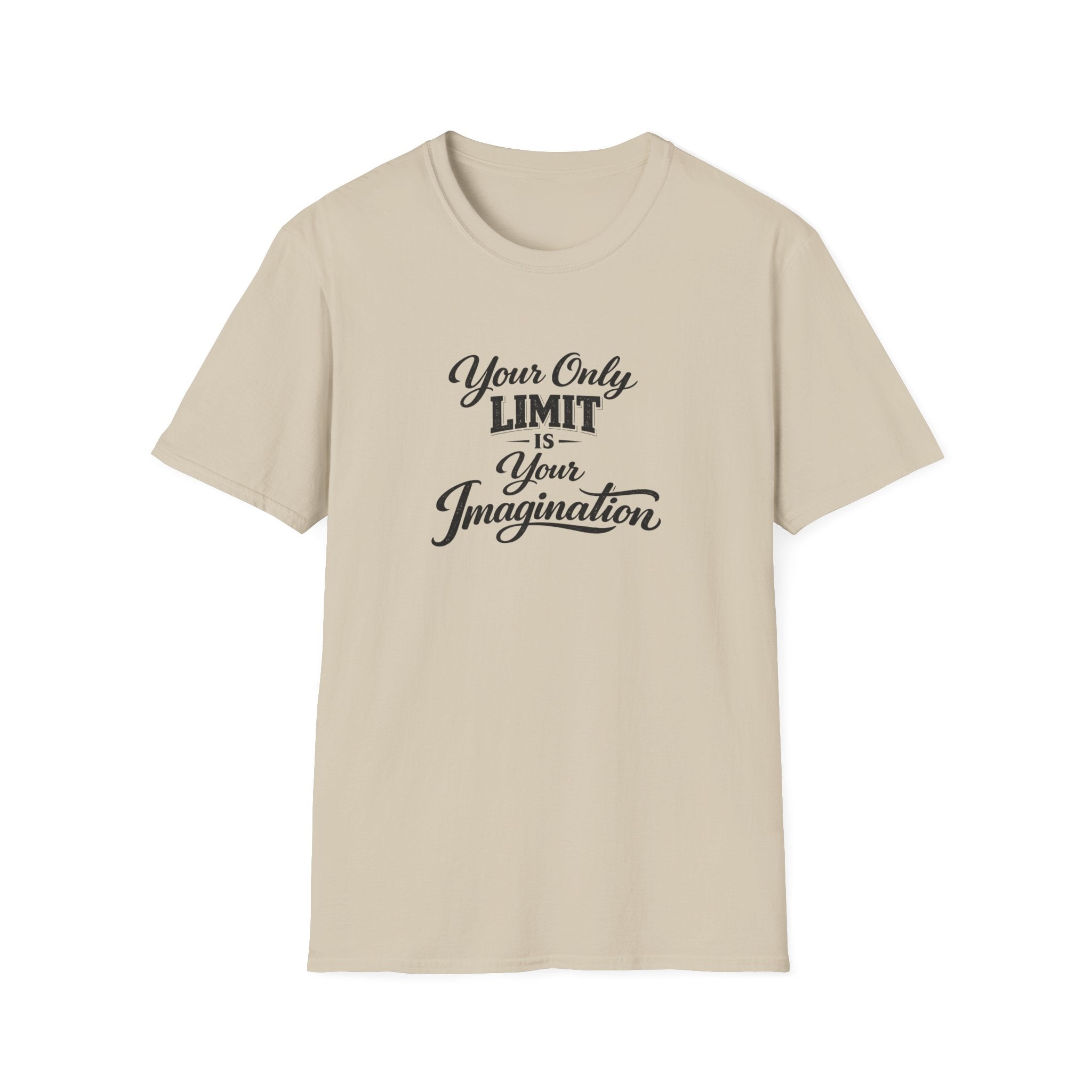 Your Only Limit Is Your Imagination Motivational Quote T-Shirt Inspirational Typography Tee 7 colors 100% cotton