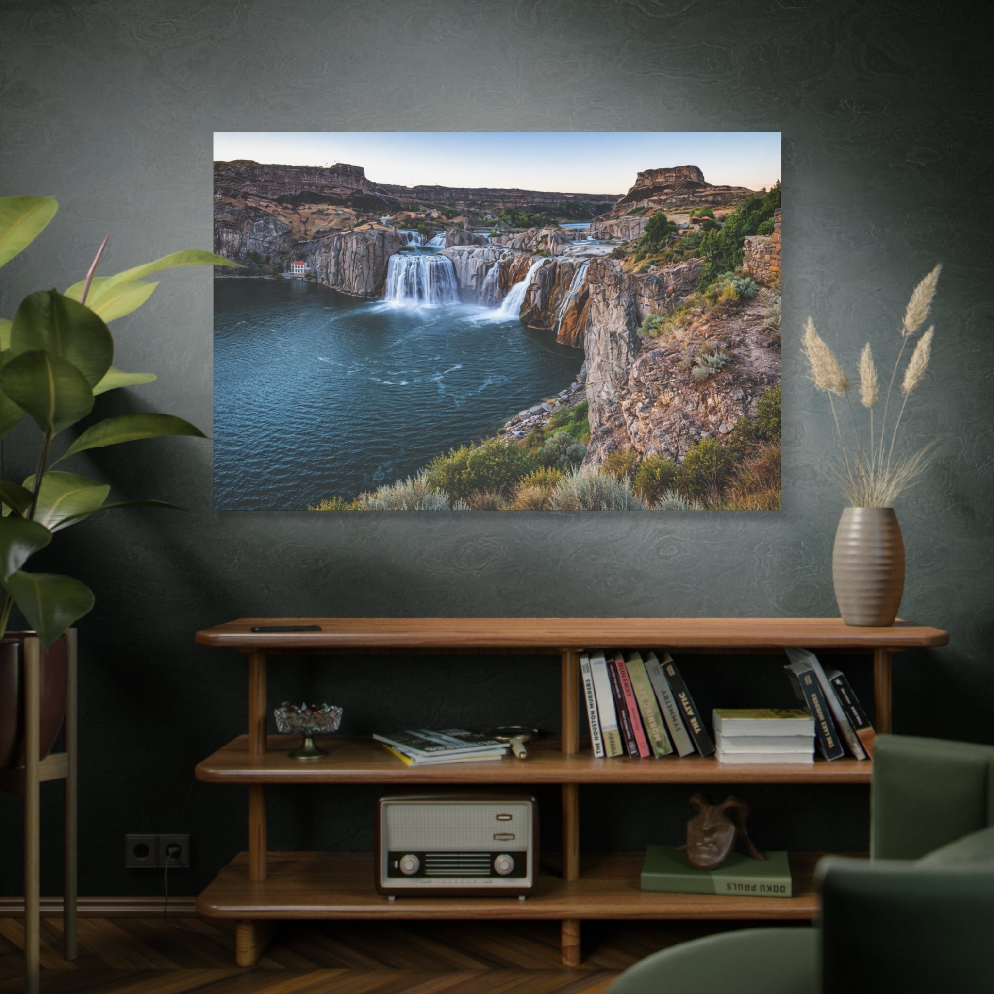Shoshone Falls Canvas Twin Falls Waterfall Wall Art Snake River Canyon Landscape Large Scenic Home Decor Stretched 1.25 6 Sizes