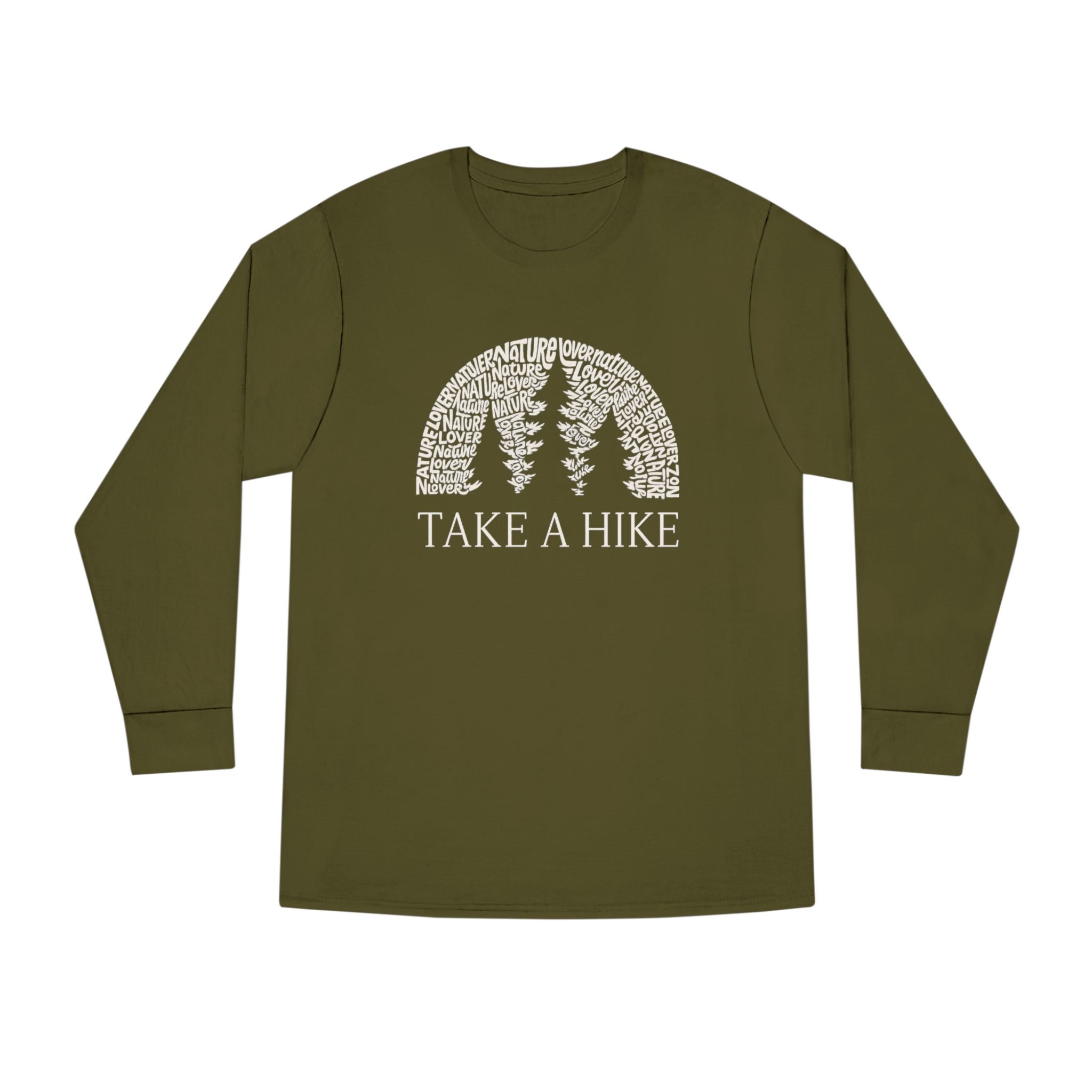 Take a Hike Shirt Nature Lover Hiking Tee Adventure Outdoors Long Sleeve Camper & Hiker Gift 4 colors 100% cotton