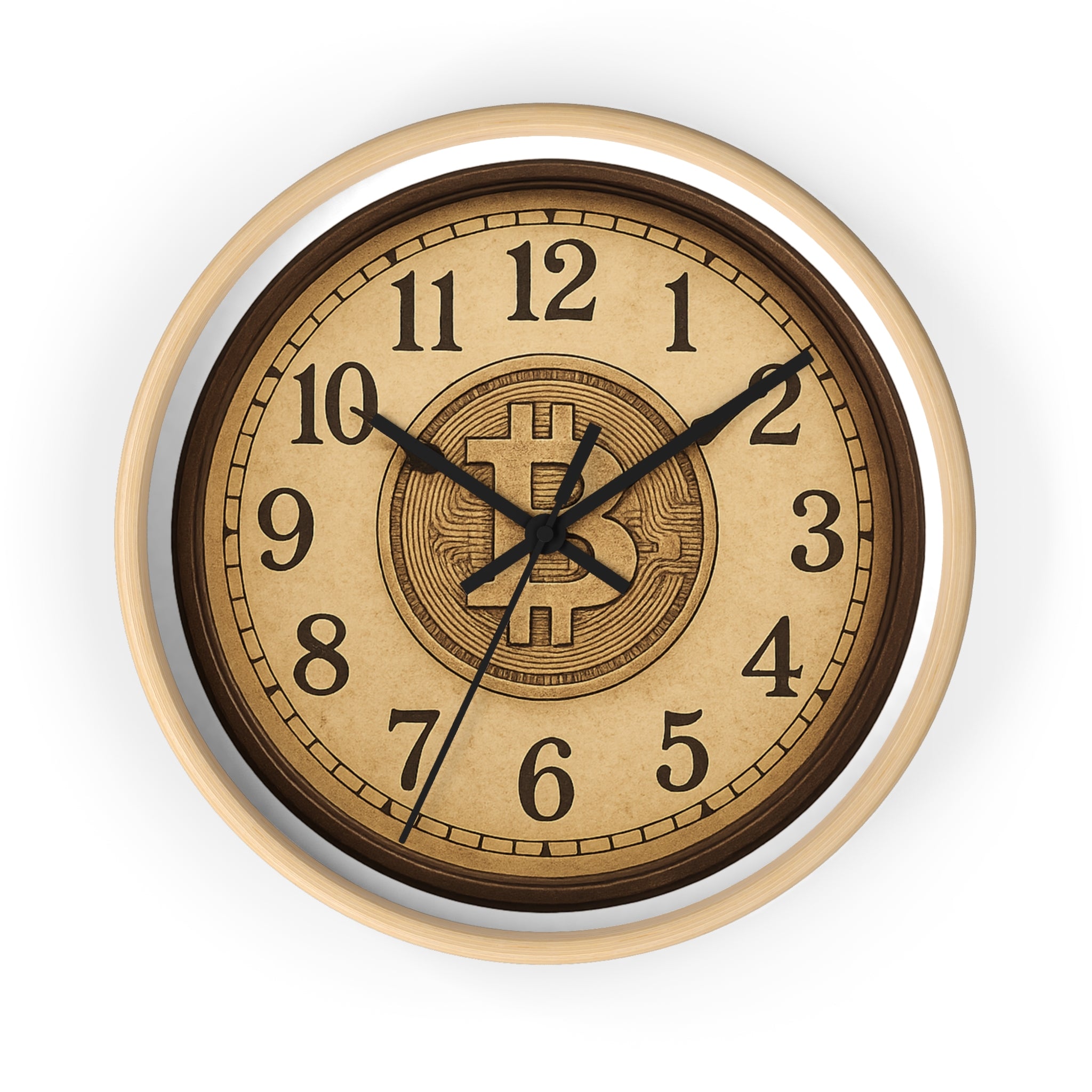 Timeless Bitcoin Vintage Wall Clock Bring Old-World Charm into the Future of Money