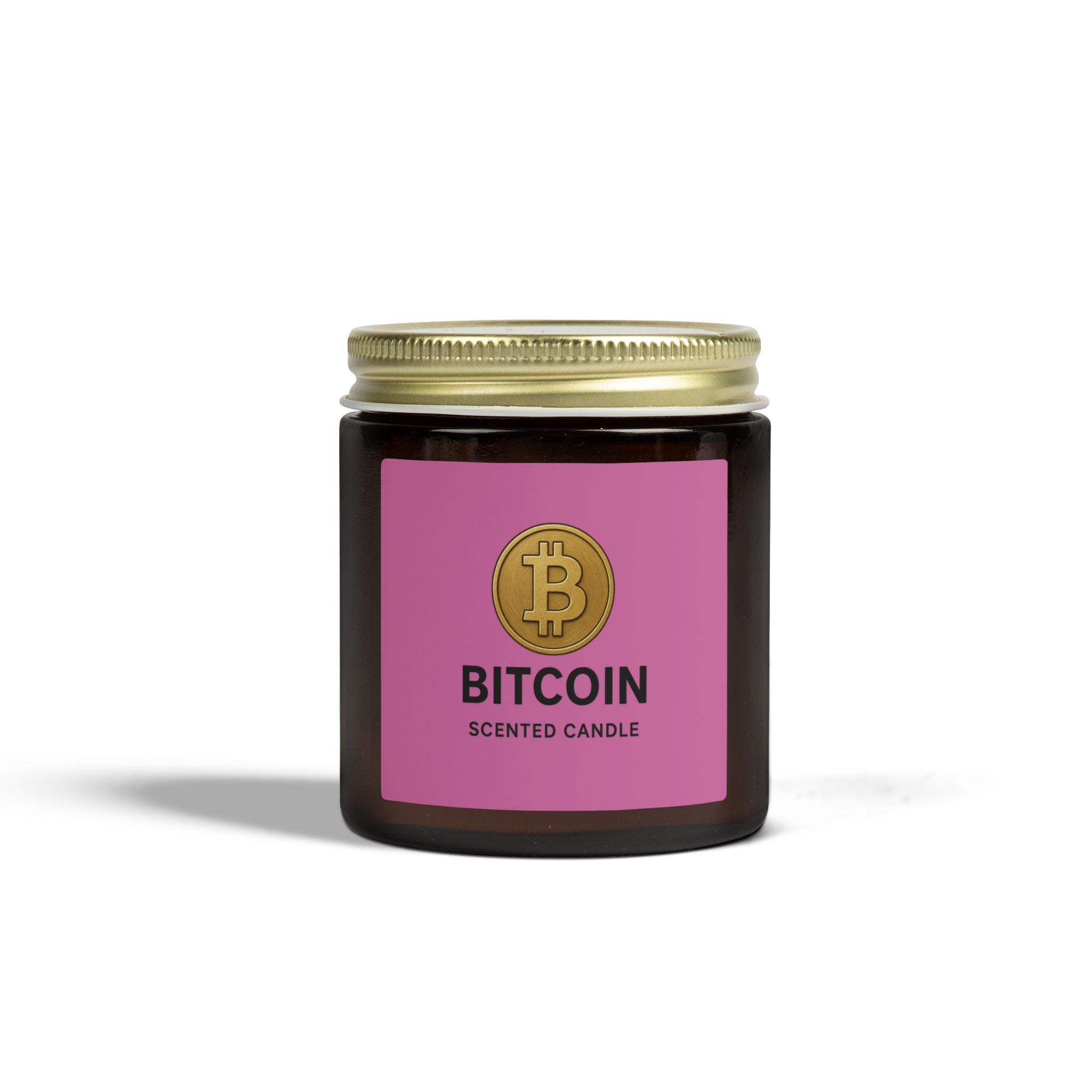 Bitcoin Logo Kerzen Kokos-Aprikosenwachs 4 oz & 9 oz Größen 8 Düfte verfügbar
