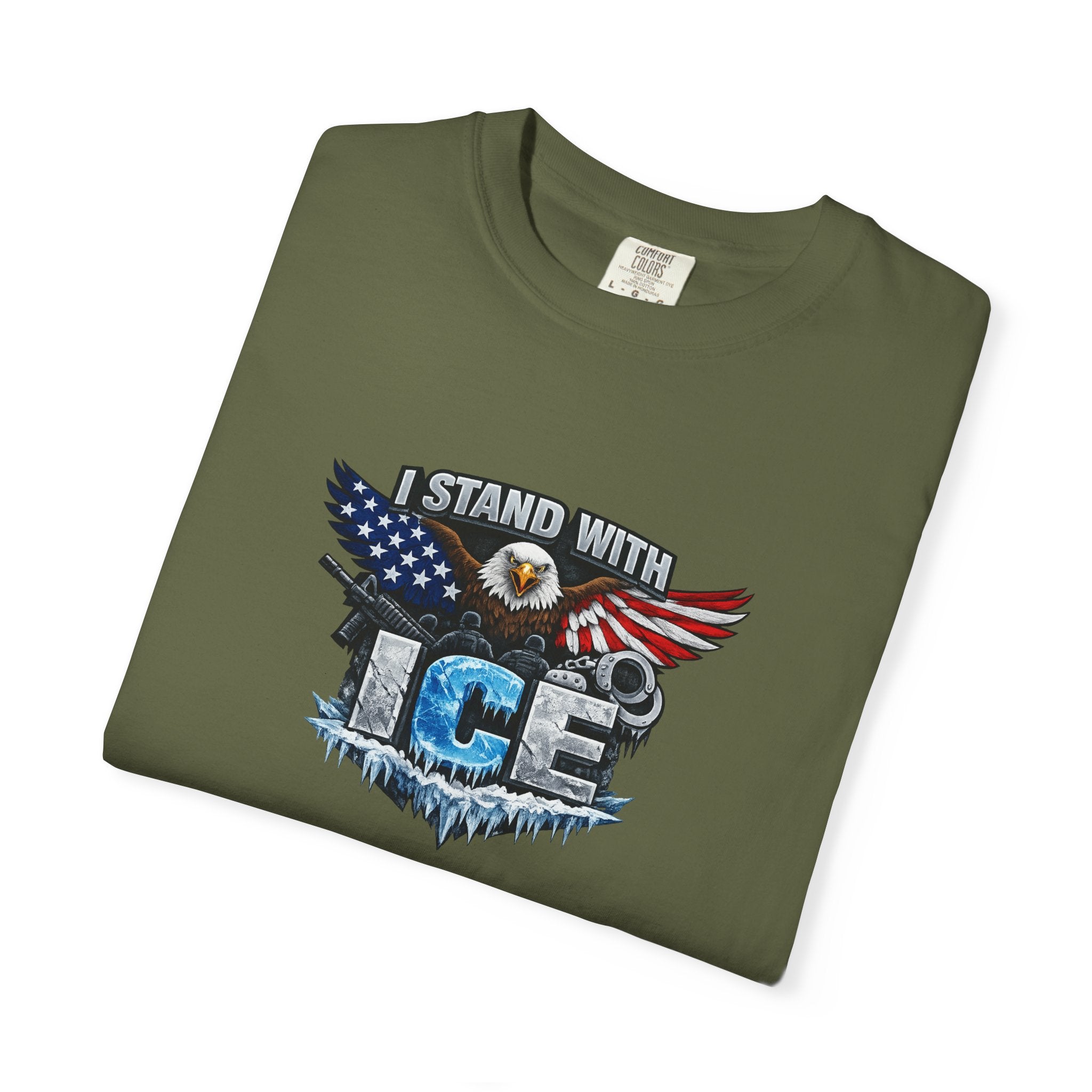 I Stand With ICE T-Shirt Pro ICE Support Shirt Conservative America Shirt Freedom & Law Enforcement Tee 9 colors 100% cotton