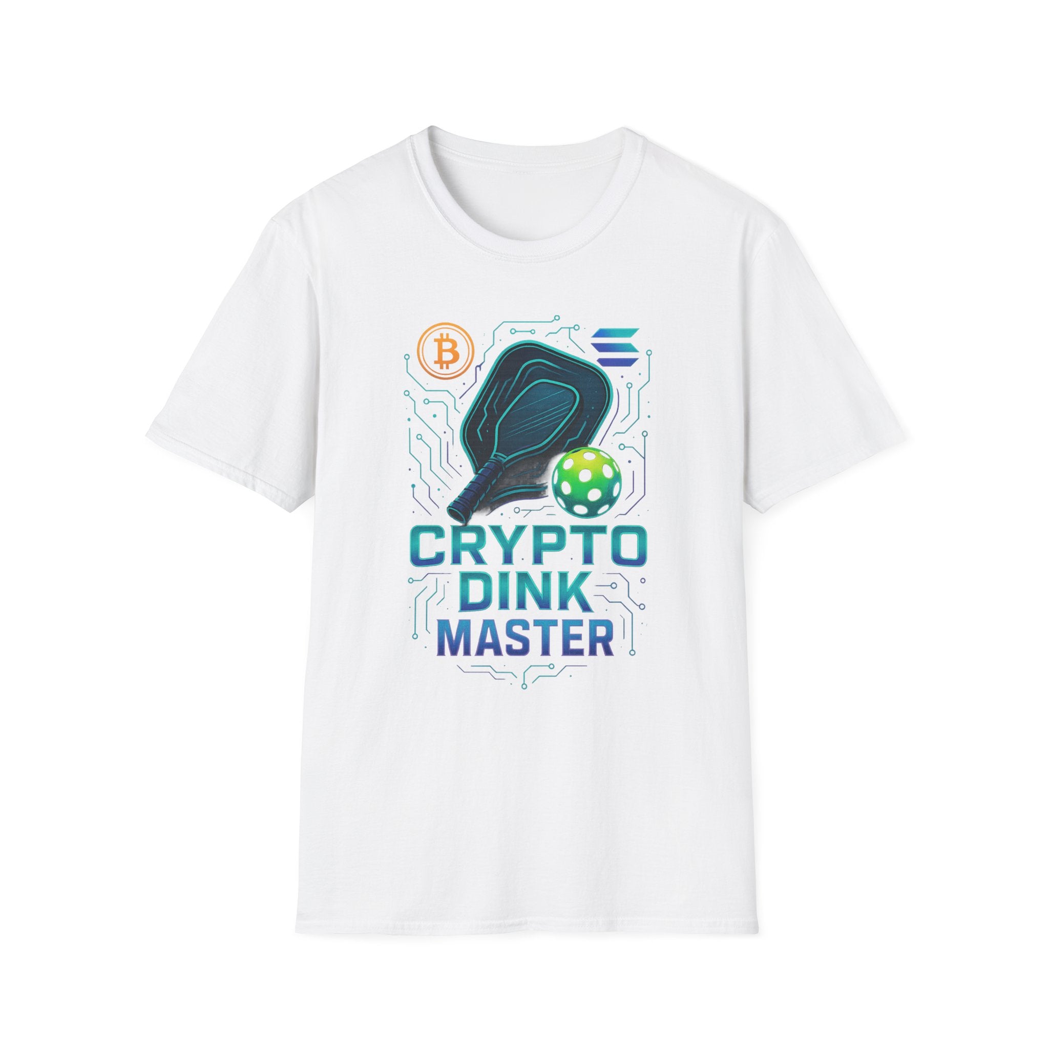 Whale of the Pickleball Court Dink Master Bitcoin T-Shirt Tee 7 colors 100% cotton