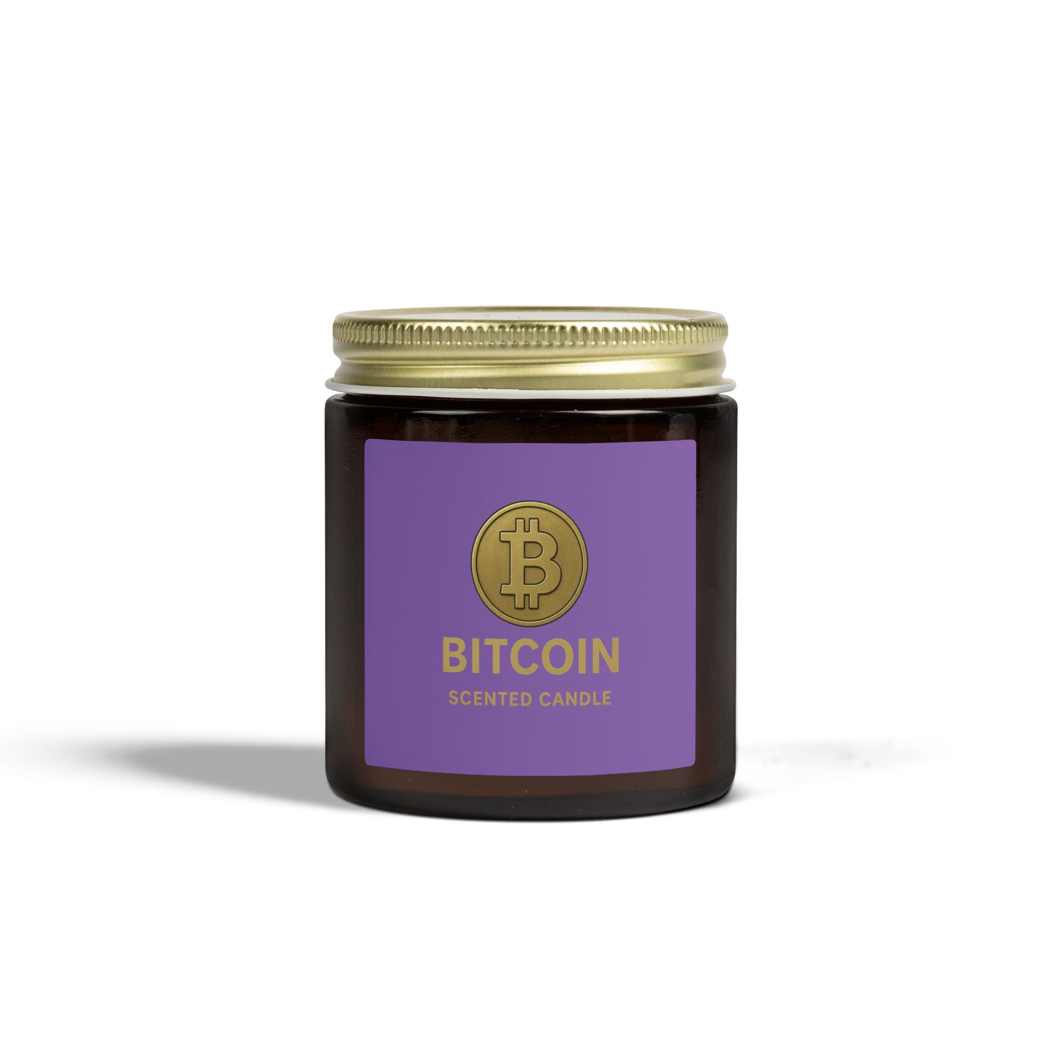 Bitcoin Logo Kokos-Aprikosen-Wachskerze 113 g & 255 g Größen 8 Düfte erhältlich