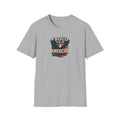 Proud to be an American at Least I know I'm Free Patriotic Tee with Eagle and Flag 5 colors 100% cotton