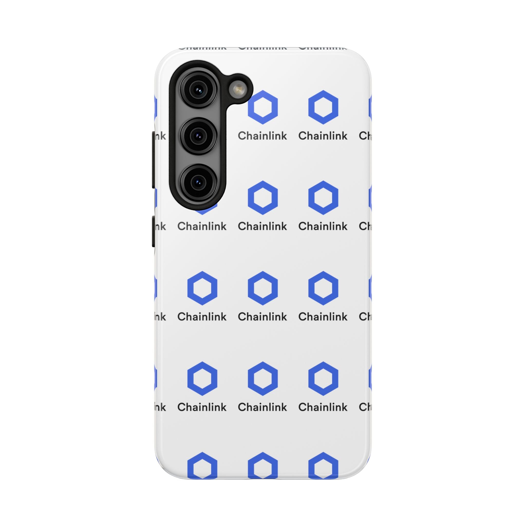Chainlink Tough Phone Case LINK Crypto Phone Case iPhone and Samsung Case Glossy Protective Cover Chainlink Logo Case