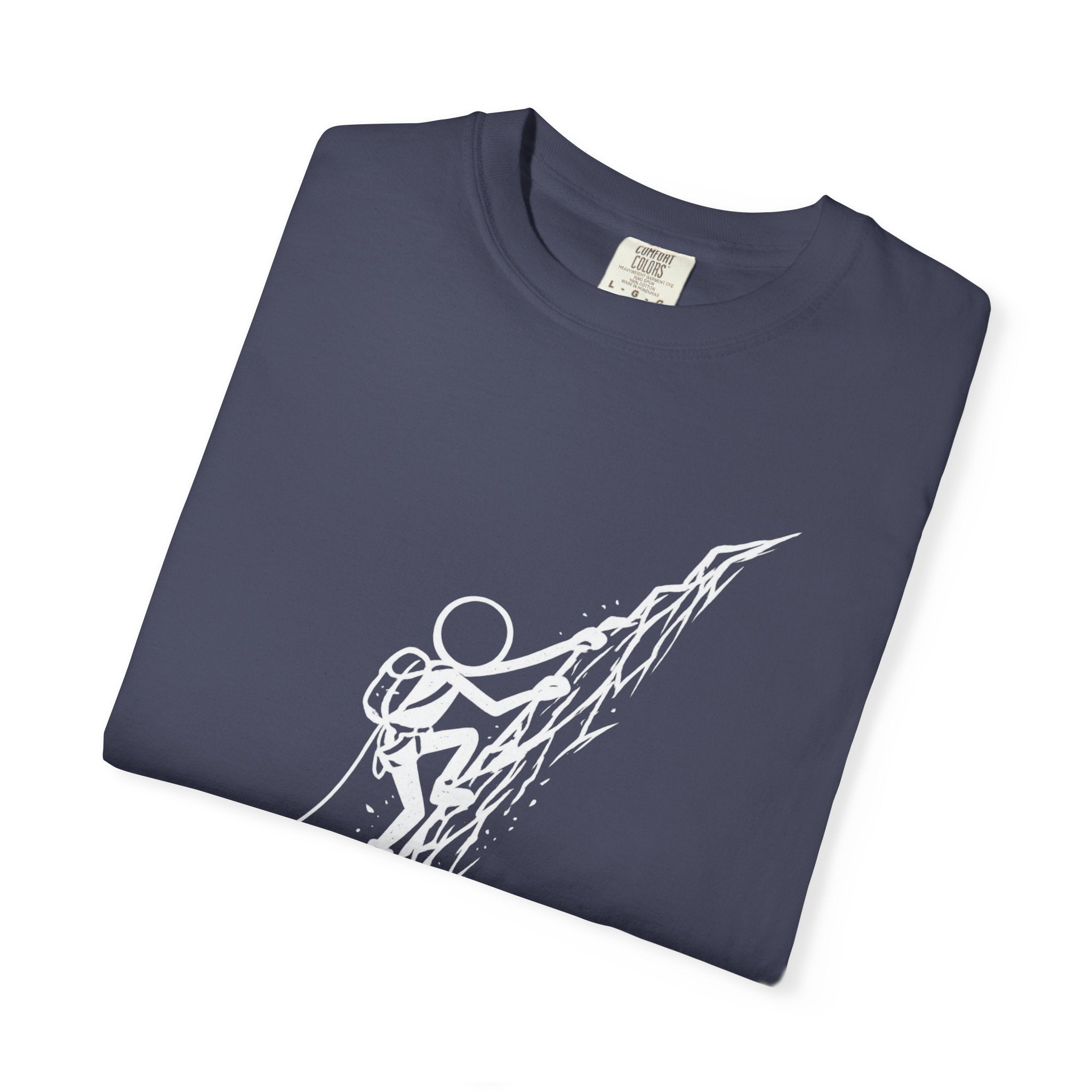Mountain Climber Stick Figure TShirt Adventure Graphic Tee Rock Climbing Shirt Minimalist Hiking Tee 7 colors 100% cotton