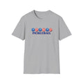 Patriotic Pickleball Shirt USA American Flag Pickleball Tee July 4th Pickleball Gift Pickleball Player Shirt 6 colors 100% cotton