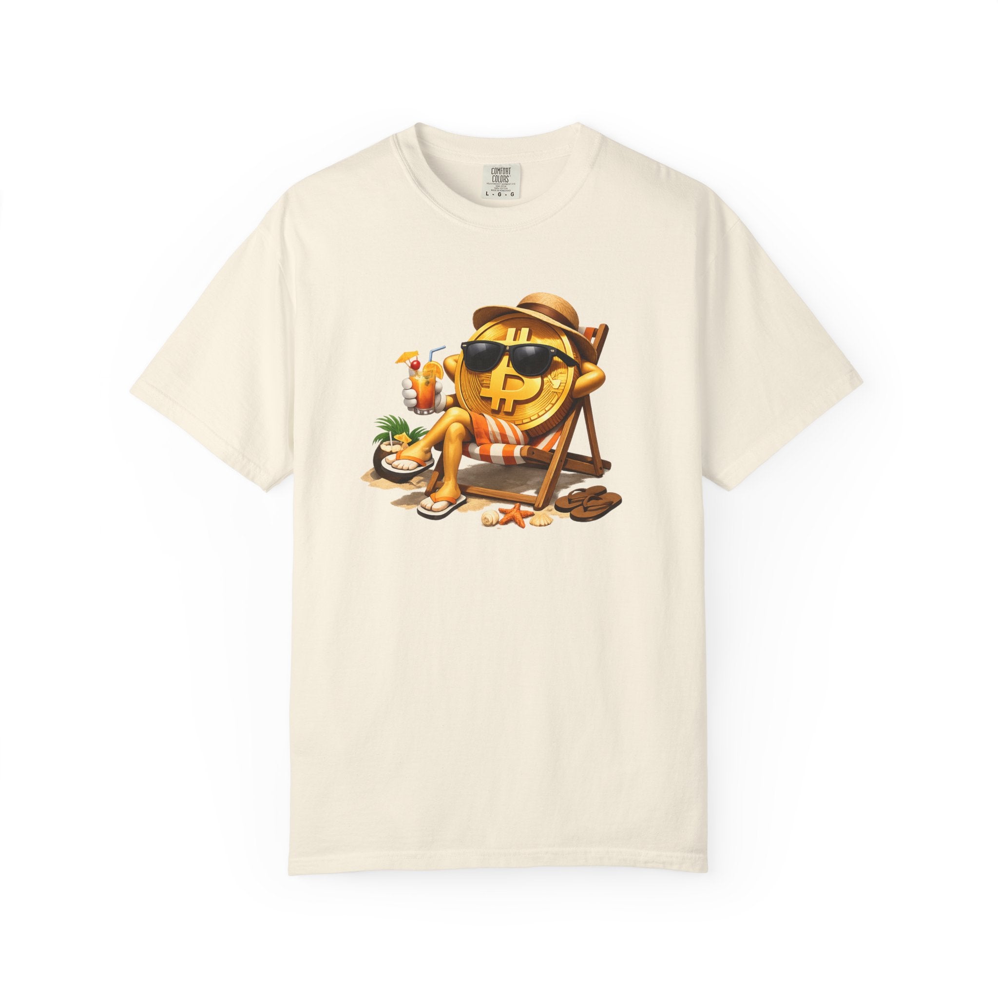Bitcoin Beach Life T-Shirt Krypto-Millionär-Vibes Tee Entspanntes Bitcoin-Shirt Lustiges Krypto-Shirt 7 Farben 100% Baumwolle