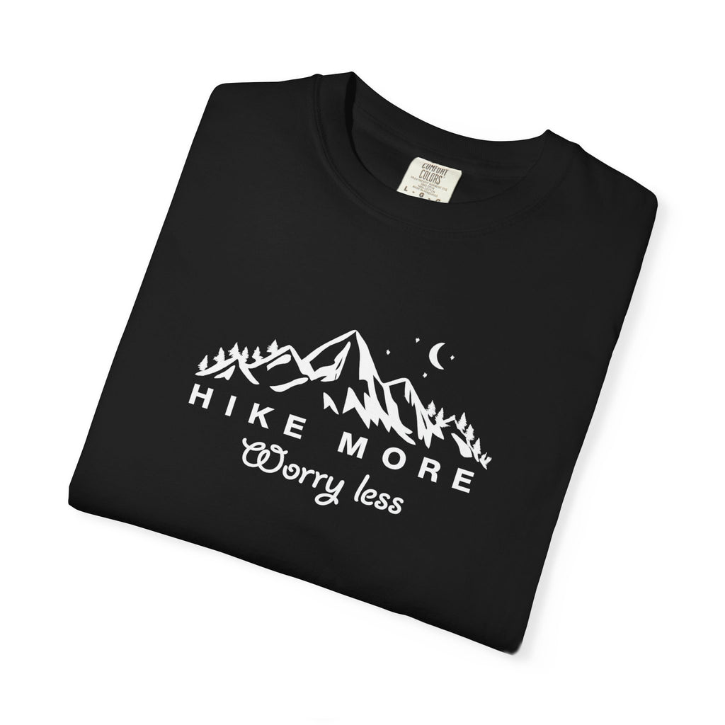 Hike More Worry Less Shirt Hiking TShirt Outdoor Adventure Tee Mountain Nature Lover Gift Hiking Tee 7 colors 100% cotton