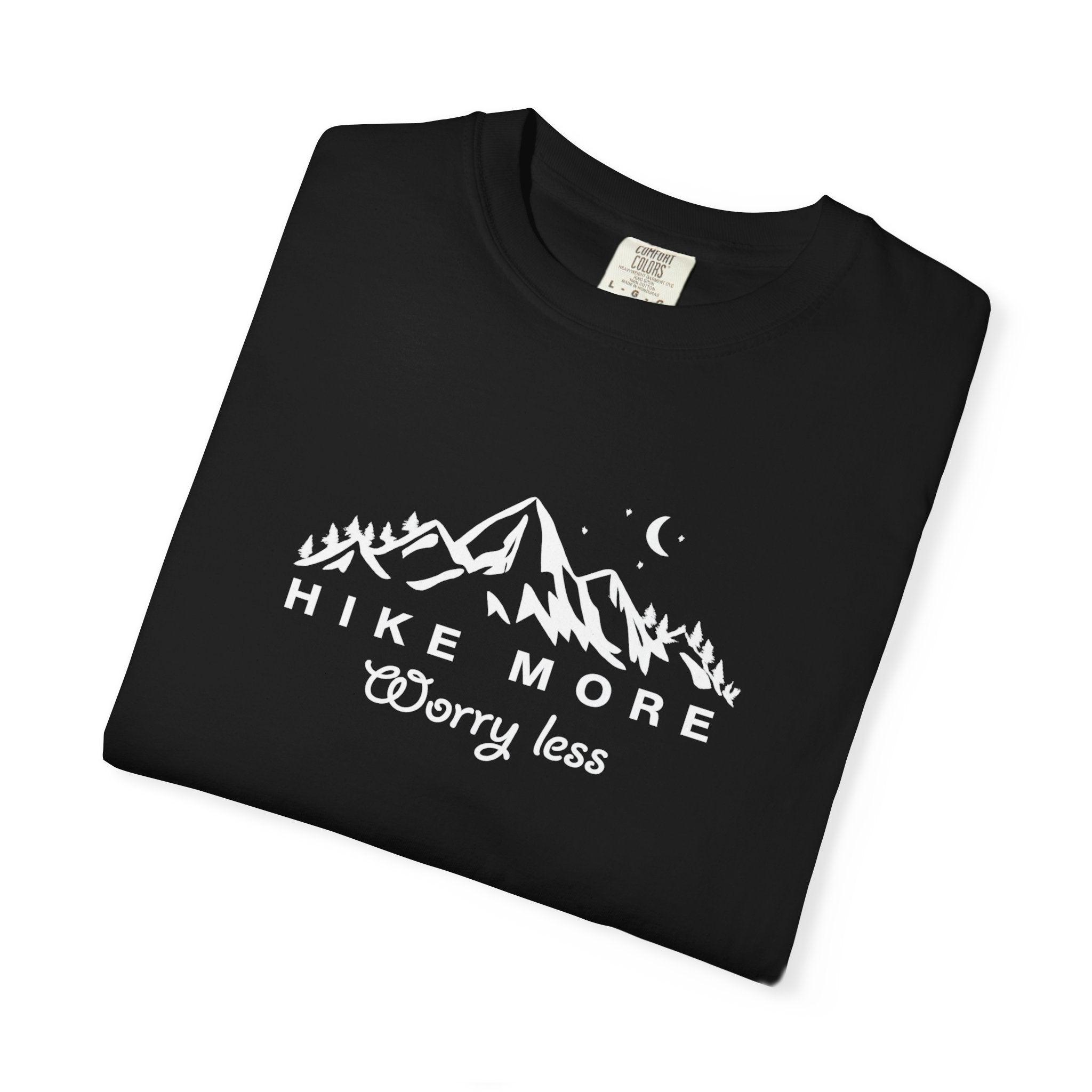 Hike More Worry Less Shirt Hiking TShirt Outdoor Adventure Tee Mountain Nature Lover Gift Hiking Tee 7 colors 100% cotton
