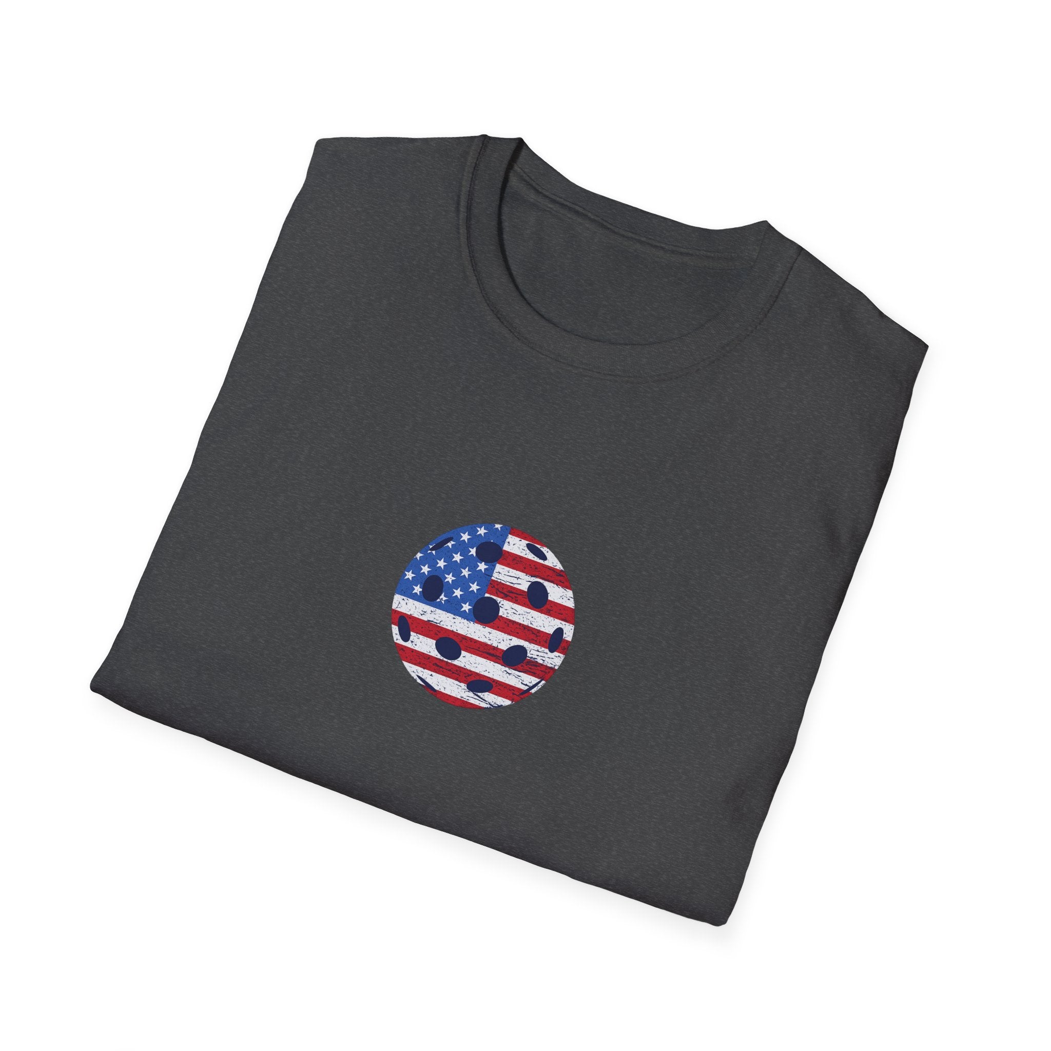 Patriotic Pickleball Shirt USA Flag Pickleball Tee Fourth of July Gift for Players 10 colors 100% cotton