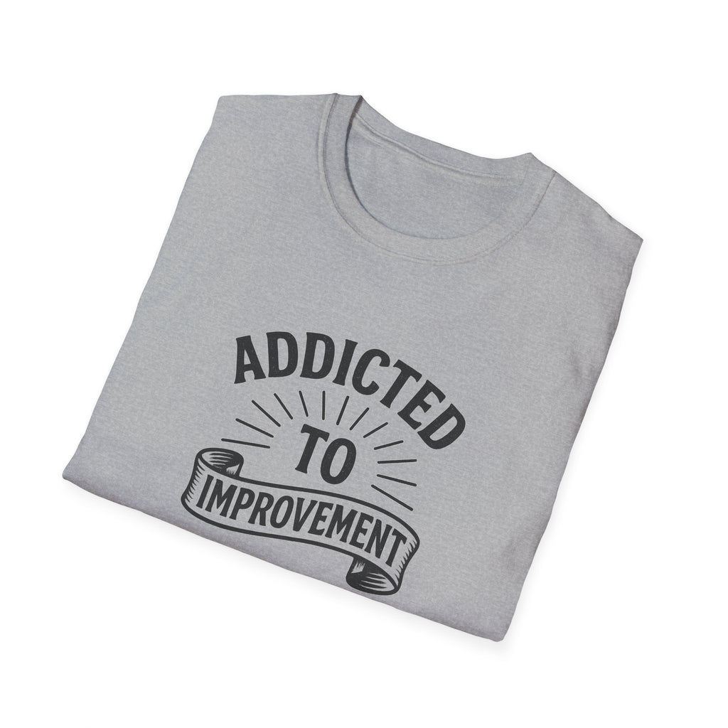 Always Leveling Up Motivational T-Shirt Addicted to Improvement Tee Positive Mindset Clothing for Men & Women 8 colors 100% cotton