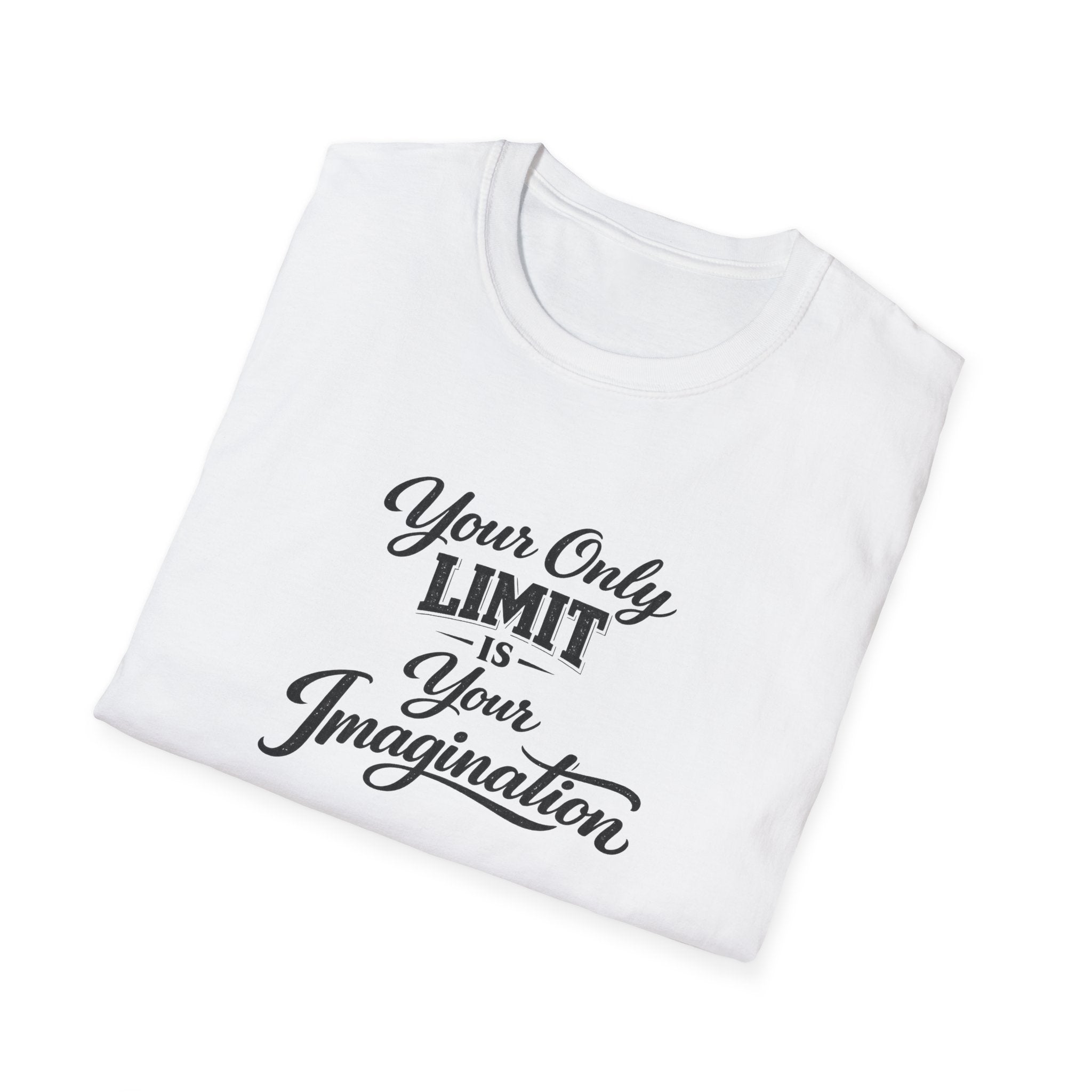 Your Only Limit Is Your Imagination Motivational Quote T-Shirt Inspirational Typography Tee 7 colors 100% cotton