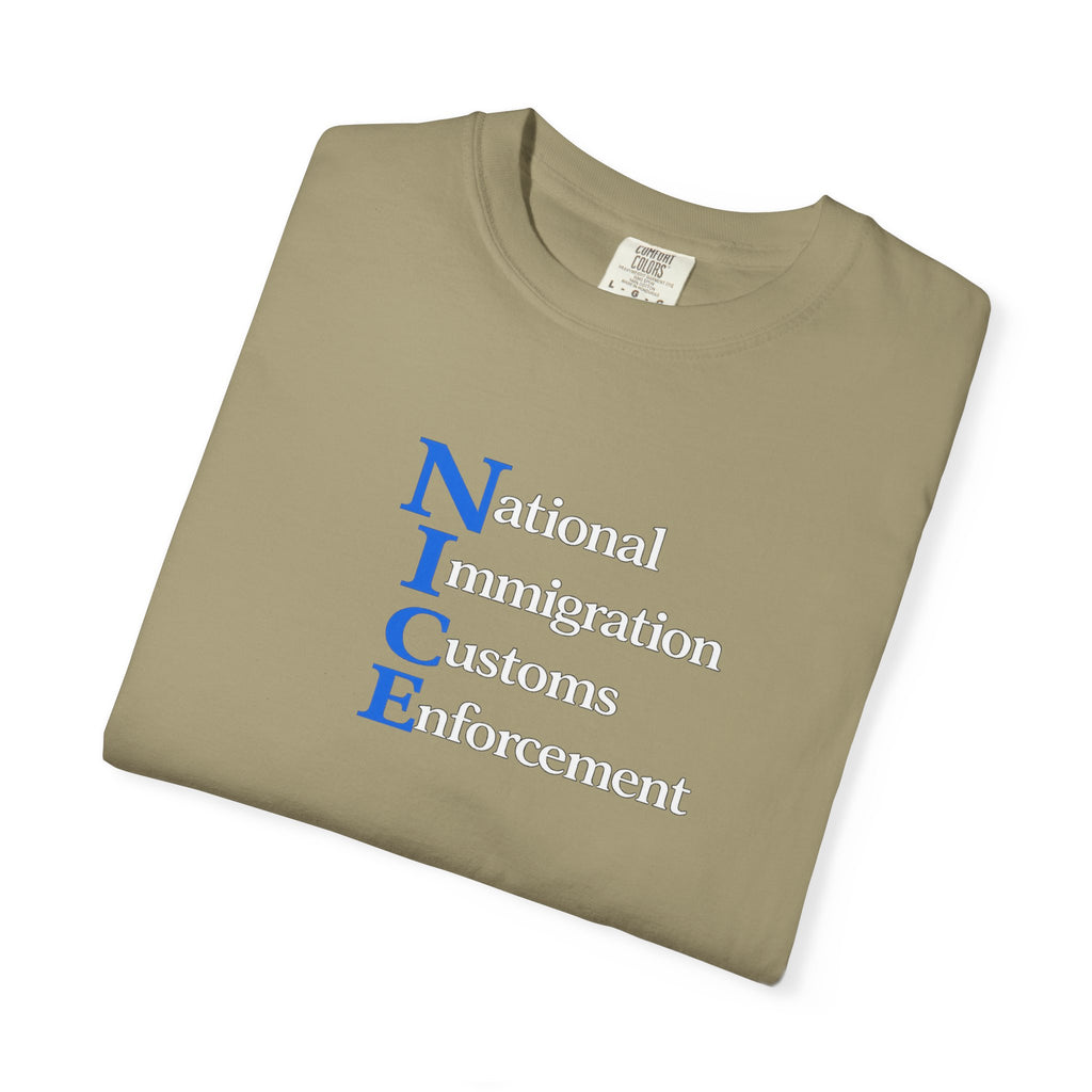 NICE design that subtly nods to ICE Patriotic Law Enforcement Tee Back the Blue Gift Pro Ice Merch 6 colors 100% cotton