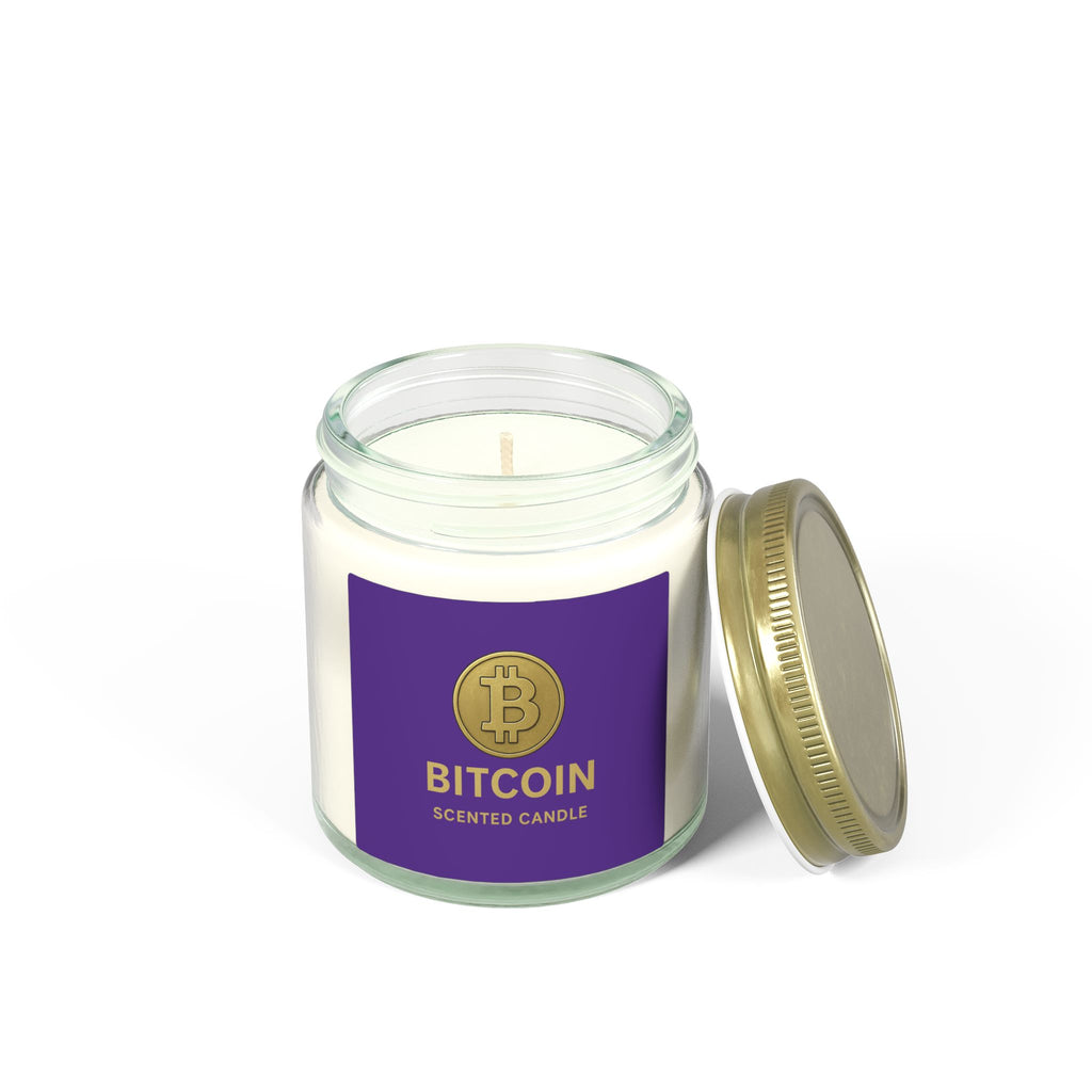Bitcoin Logo Candle Coconut Apricot Scented Candle 4 oz & 9 oz sizes 8 fragrances available