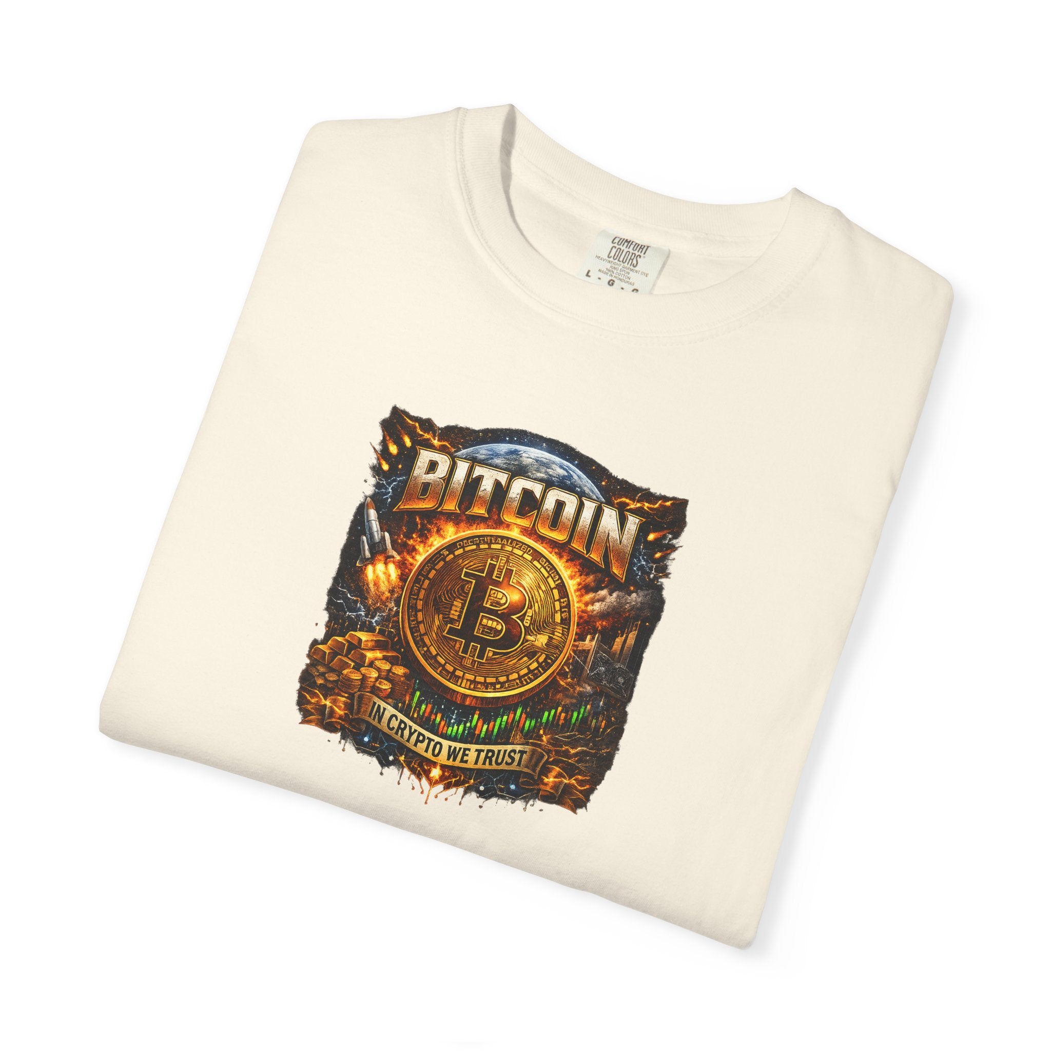 Bitcoin T-Shirt Crypto Investor Shirt In Crypto We Trust Tee Gift for Crypto Trader BTC Lover Apparel 4 colors 100% cotton