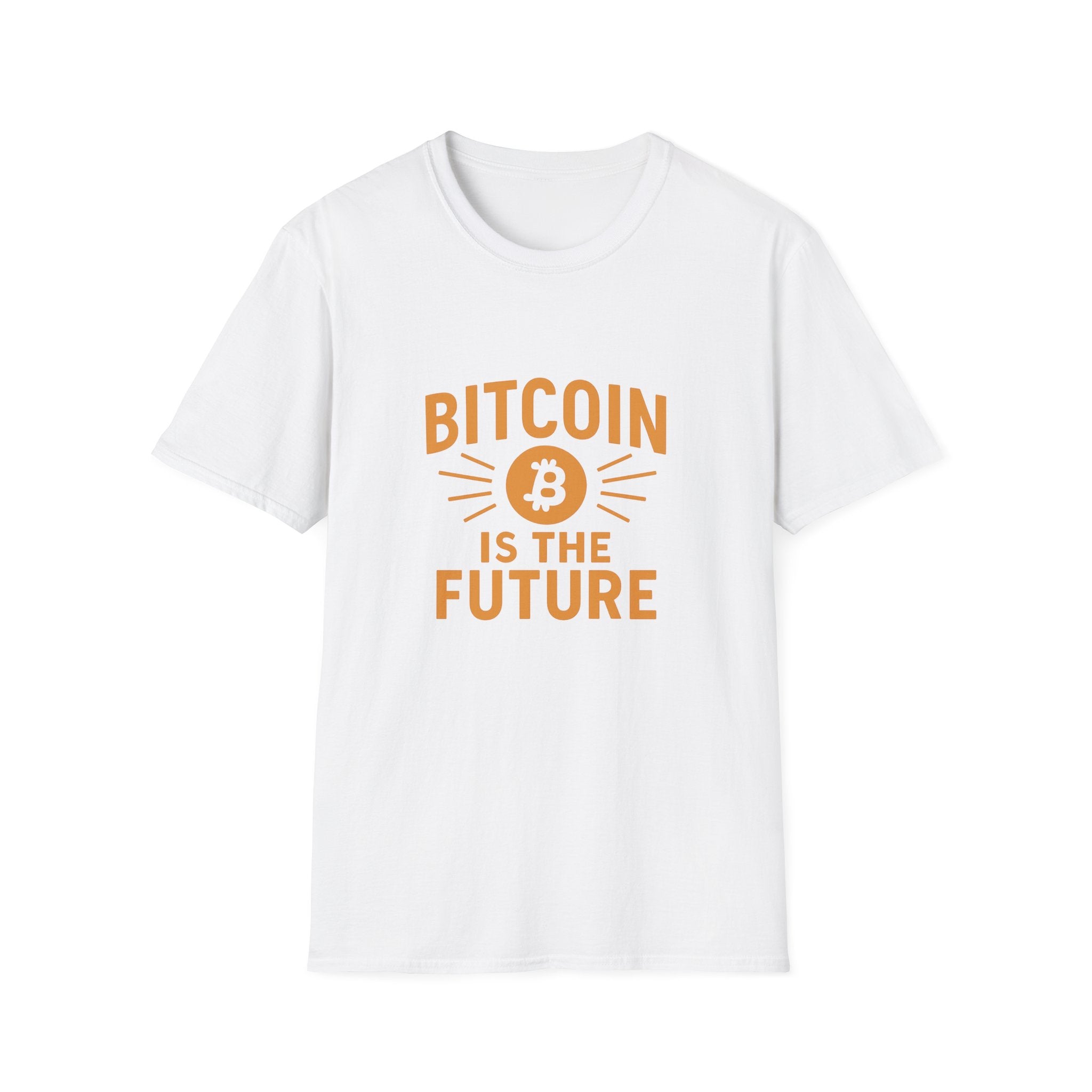 Bitcoin Is the Future Softstyle T-Shirt Tee Bold Ideas Timeless Message 3 colors 100% cotton